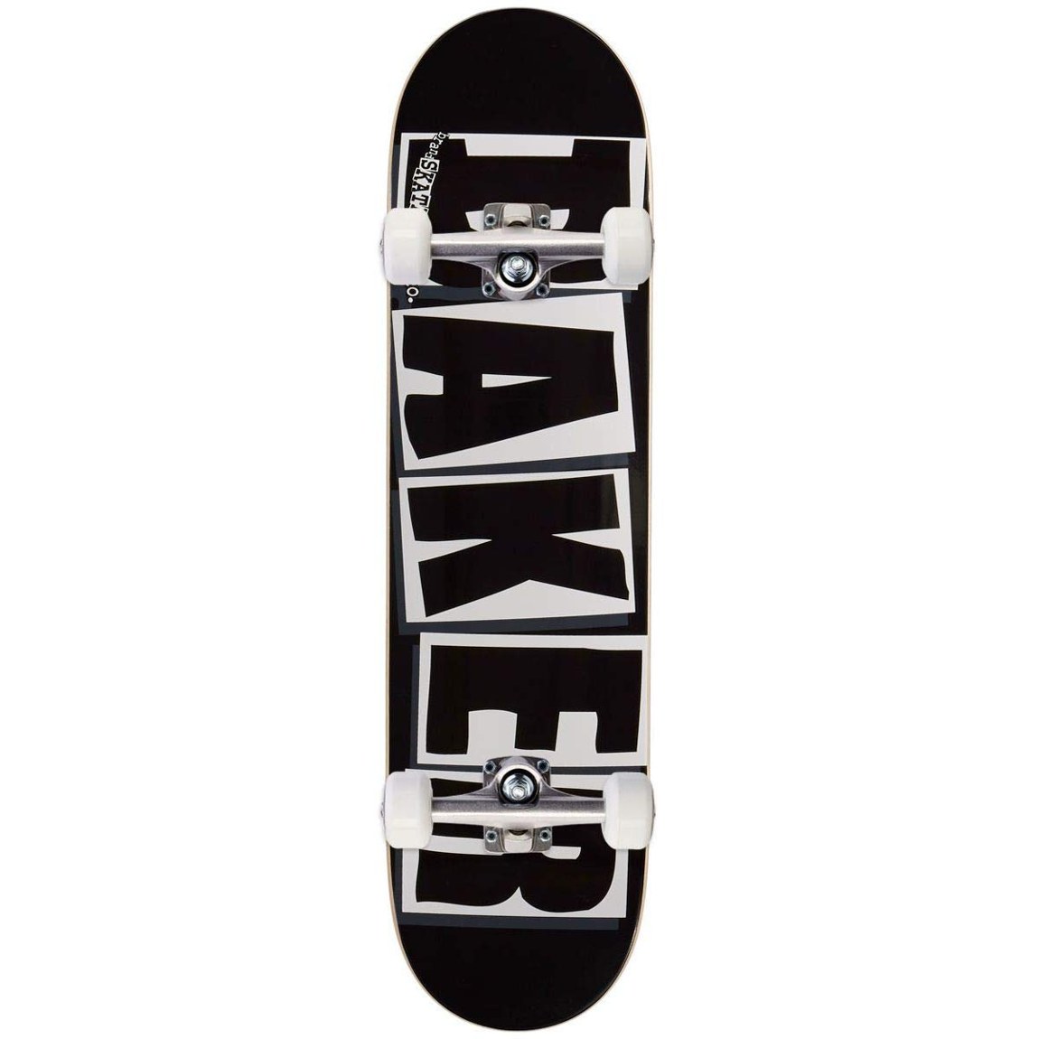 PRODUCT DETAILS Baker Brand Logo スケートボード コンプリート Black/White 8.00インチ【商品仕様】・ 種別：スケートボード コンプリート（完成品）・ デッキ幅：8.00インチ（約20.32cm）・ トラック：CCSトラック・ ウィール：CCSウィール・ ベアリング：CCSベアリング・ カラー：ブラック / ホワイト【特徴】・ Bakerの象徴的なブランドロゴを配置した定番のデザインです。・ デッキ、トラック、ウィール、ベアリングがすべてセットになったコンプリートモデルです。・ 8.0インチ幅は安定感があり、ストリートからパークまで幅広いシーンに対応します。・ 組み立て済みのため、届いてすぐに滑走することが可能です。【ご注意】・ 海外並行輸入品のため、付属の説明書がある場合は英語表記となります。 ■ 商品について 海外輸入品（説明書は英語表記の場合あり） ■ ご注意 ・掲載画像は実物に近い色味になるよう調整しておりますが、ご利用の環境により差異が生じる場合があります。・複数店舗で在庫を共有しているため、ご注文後に在庫切れとなる場合がございます。 ■ 納期について お届けの目安を必ずご確認ください。 海外正規ルート仕入れ品 海外ブランド ▼ 海外正規ブランド店 正規代理店 ▼ 当 店 ※本商品は並行輸入品です 製造元は正規品と同一のブランド・メーカーです。当店では海外正規ルートより仕入れた商品を取り扱っております。流通ルートが異なるのみで、商品自体に違いはございません。 ── 当店の商品について ── 正規品のみ取り扱い 海外正規店・正規代理店から商品を直接仕入れ、国内に輸入して販売しております。 日本未入荷・海外限定モデルも多数 日本未入荷・海外限定モデルも多数取り扱っております。サイズ・カラー違いや海外限定で販売された製品など、日本では手に入りにくいアイテムをお届けいたします。 お求めやすい価格の理由 海外市場での価格差や流通ルートの違いにより、国内販売価格よりお求めやすくなっております。品質はそのままに、よりお手頃な価格でお届けいたします。 安心保証 ご使用前に万が一、製品に不具合がございました場合は、交換または商品代金のご返金にて対応させていただきます。商品到着後5日以内にご連絡ください。 ご注意 海外からの輸入品となります。海外輸送のため、外箱に軽微なスレ等がある場合がございますが、商品本体には影響ございません。 ※在庫状況は仕入先の在庫情報をもとに出来る限り正確に表示しておりますが、取寄せ商品のため、タイミングによりご注文後に欠品・キャンセルとなる場合がございます。 お探しの商品がございましたら、お気軽にご相談ください。