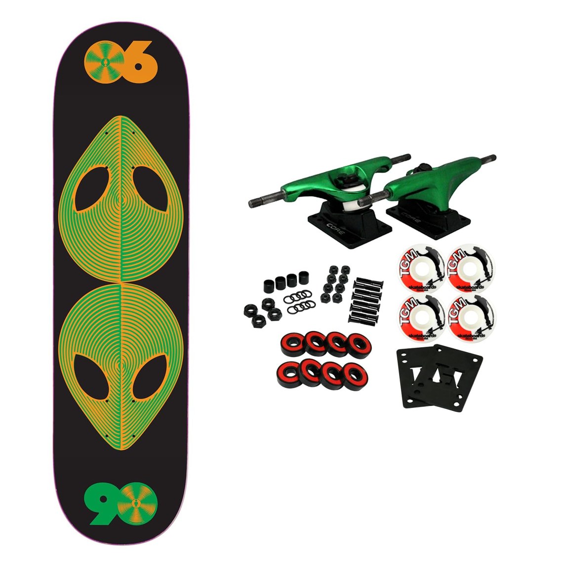 Alien Workshop Scanner Twin Tail Black スケートボード コンプリート 8.25インチ