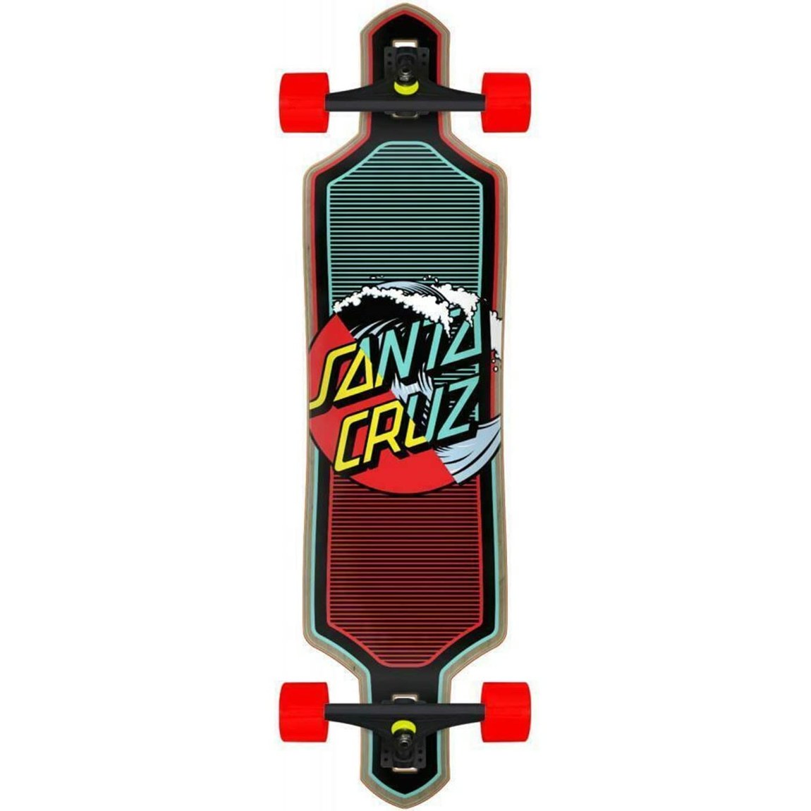 Santa Cruz Wave Dot Splice Drop Thru ロングボード クルーザー スケートボード コンプリート 9.0 x 36インチ