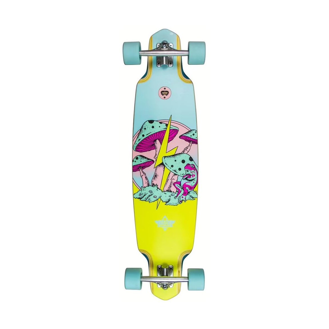 PRODUCT DETAILS Dusters Fungi 38" Complete Longboard ロングボード コンプリート 9.125インチ Freeride【商品仕様】・ 種別：ロングボード（完成品）・ 長さ：38インチ（約96.52cm）・ 幅：9.125インチ（約23.17cm）・ ホイールベース：28インチ（約71.12cm）・ トラック：Slant 180mm Reverse Kingpin・ ウィール：71mm x 52mm 78A・ その他：ボトルオープナー（栓抜き）機能内蔵【特徴】・ カリフォルニアのサーフ・スケートカルチャーを背景に持つDustersのコンプリートボードです。・ 前後対称のシンメトリー形状を採用したトップマウント仕様で、双方向のライディングに対応します。・ フリーライドやダウンヒル向けに設計されており、安定感のある180mmのリバースキングピントラックを搭載しています。・ 深いターン時のウィール接触を防ぐカスタムウィールウェル加工が施されています。・ デッキにはロゴのエンボス加工が施され、裏面にはユニークなボトルオープナーが付属しています。【ご注意】・ 海外並行輸入品のため、付属の説明書がある場合は英語表記となります。 ■ 商品について 海外輸入品（説明書は英語表記の場合あり） ■ ご注意 ・掲載画像は実物に近い色味になるよう調整しておりますが、ご利用の環境により差異が生じる場合があります。・複数店舗で在庫を共有しているため、ご注文後に在庫切れとなる場合がございます。 ■ 納期について お届けの目安を必ずご確認ください。 海外正規ルート仕入れ品 海外ブランド ▼ 海外正規ブランド店 正規代理店 ▼ 当 店 ※本商品は並行輸入品です 製造元は正規品と同一のブランド・メーカーです。当店では海外正規ルートより仕入れた商品を取り扱っております。流通ルートが異なるのみで、商品自体に違いはございません。 ── 当店の商品について ── 正規品のみ取り扱い 海外正規店・正規代理店から商品を直接仕入れ、国内に輸入して販売しております。 日本未入荷・海外限定モデルも多数 日本未入荷・海外限定モデルも多数取り扱っております。サイズ・カラー違いや海外限定で販売された製品など、日本では手に入りにくいアイテムをお届けいたします。 お求めやすい価格の理由 海外市場での価格差や流通ルートの違いにより、国内販売価格よりお求めやすくなっております。品質はそのままに、よりお手頃な価格でお届けいたします。 安心保証 ご使用前に万が一、製品に不具合がございました場合は、交換または商品代金のご返金にて対応させていただきます。商品到着後5日以内にご連絡ください。 ご注意 海外からの輸入品となります。海外輸送のため、外箱に軽微なスレ等がある場合がございますが、商品本体には影響ございません。 ※在庫状況は仕入先の在庫情報をもとに出来る限り正確に表示しておりますが、取寄せ商品のため、タイミングによりご注文後に欠品・キャンセルとなる場合がございます。 お探しの商品がございましたら、お気軽にご相談ください。