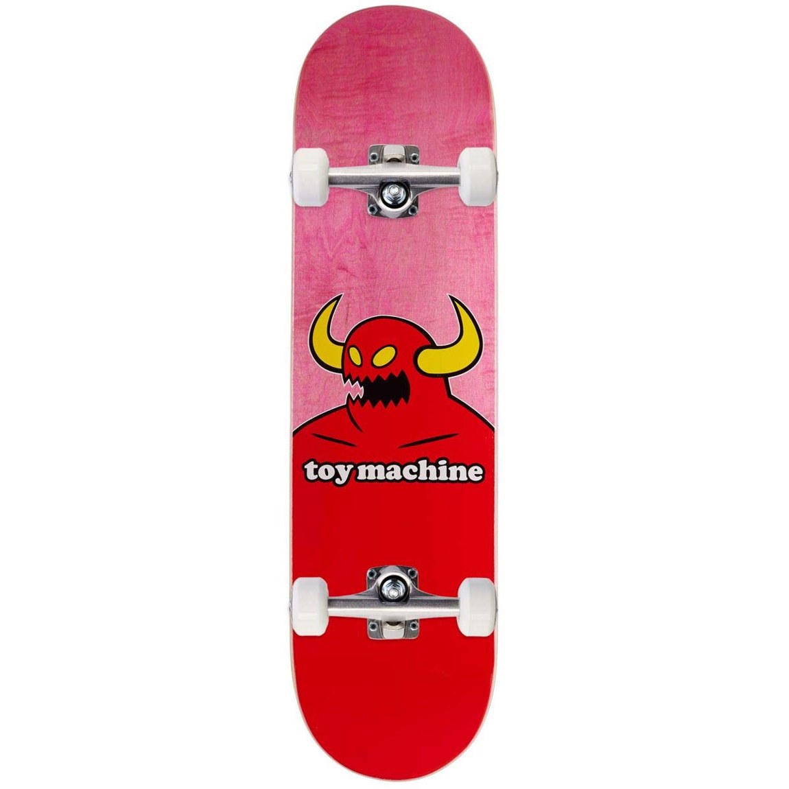 PRODUCT DETAILS Toy Machine Monster スケートボード コンプリート 8.25"【商品仕様】・ 種別：スケートボード コンプリート（完成品）・ デッキ幅：8.25インチ（約20.95cm）・ ウィール：52mm・ トラック：Raw Truck・ ベアリング：Abec 7【特徴】・ ブランドを象徴するキャラクター「Monster」がプリントされた定番モデル。・ デッキ、トラック、ウィール、ベアリングが揃った組み立て済みのセット。・ 8.25インチのデッキ幅は安定感があり、ストリートからパークまで幅広く対応。・ ステイン（木目部分）のカラーは個体ごとに異なるアソート仕様。【ご注意】・ 海外並行輸入品のため、付属の説明書がある場合は英語表記となります。 ■ 商品について 海外輸入品（説明書は英語表記の場合あり） ■ ご注意 ・掲載画像は実物に近い色味になるよう調整しておりますが、ご利用の環境により差異が生じる場合があります。・複数店舗で在庫を共有しているため、ご注文後に在庫切れとなる場合がございます。 ■ 納期について お届けの目安を必ずご確認ください。 海外正規ルート仕入れ品 海外ブランド ▼ 海外正規ブランド店 正規代理店 ▼ 当 店 ※本商品は並行輸入品です 製造元は正規品と同一のブランド・メーカーです。当店では海外正規ルートより仕入れた商品を取り扱っております。流通ルートが異なるのみで、商品自体に違いはございません。 ── 当店の商品について ── 正規品のみ取り扱い 海外正規店・正規代理店から商品を直接仕入れ、国内に輸入して販売しております。 日本未入荷・海外限定モデルも多数 日本未入荷・海外限定モデルも多数取り扱っております。サイズ・カラー違いや海外限定で販売された製品など、日本では手に入りにくいアイテムをお届けいたします。 お求めやすい価格の理由 海外市場での価格差や流通ルートの違いにより、国内販売価格よりお求めやすくなっております。品質はそのままに、よりお手頃な価格でお届けいたします。 安心保証 ご使用前に万が一、製品に不具合がございました場合は、交換または商品代金のご返金にて対応させていただきます。商品到着後5日以内にご連絡ください。 ご注意 海外からの輸入品となります。海外輸送のため、外箱に軽微なスレ等がある場合がございますが、商品本体には影響ございません。 ※在庫状況は仕入先の在庫情報をもとに出来る限り正確に表示しておりますが、取寄せ商品のため、タイミングによりご注文後に欠品・キャンセルとなる場合がございます。 お探しの商品がございましたら、お気軽にご相談ください。