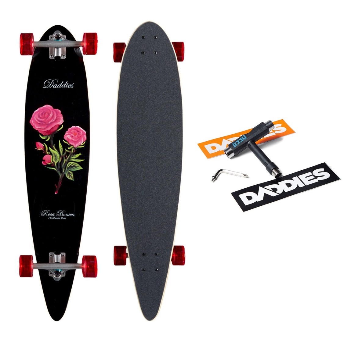 Daddies Rose City Pintail ロングボード コンプリート スケートボード 40" x 9"