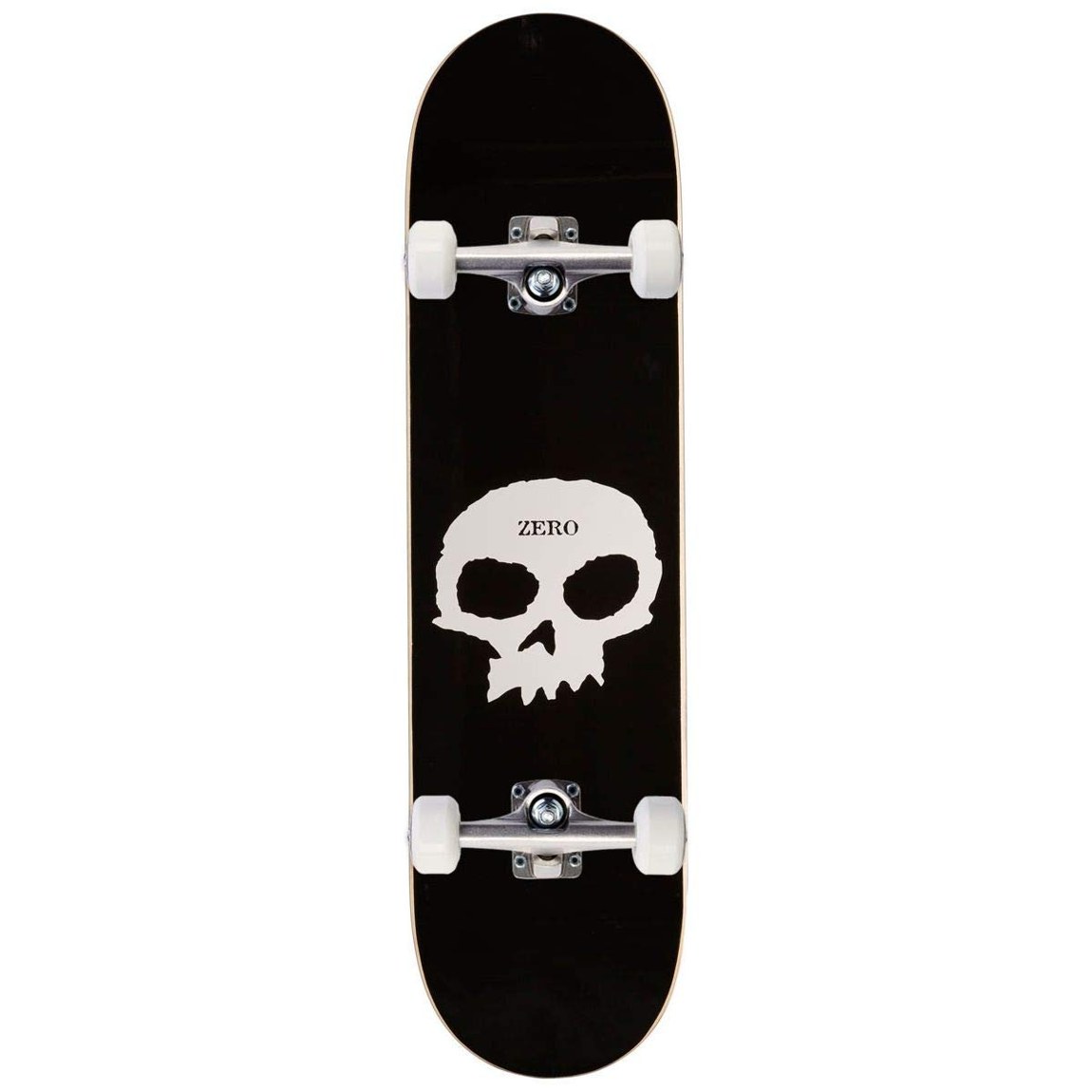 PRODUCT DETAILS Zero Single Skull スケートボード コンプリート Black 8.00インチ【商品仕様】・ 種別：スケートボード コンプリート（完成品）・ デッキ幅：8.00インチ（約20.32cm）・ 素材：伝統的なメープル材・ トラック：139mm CCSトラック・ ウィール：52mm CCSウィール・ ベアリング：CCS Abec 7ベアリング・ グリップテープ：ブラック【特徴】・ Zeroの象徴的なSingle Skull（シングルスカル）グラフィックを採用したモデルです。・ デッキ、トラック、ウィール、ベアリングが全て組み立てられた状態でお届けします。・ デッキ形状は汎用性が高く扱いやすいポップシクル形状です。・ ストリートやパーク走行など、幅広い用途に対応可能な構成となっています。【ご注意】・ 海外並行輸入品のため、付属の説明書がある場合は英語表記となります。 ■ 商品について 海外輸入品（説明書は英語表記の場合あり） ■ ご注意 ・掲載画像は実物に近い色味になるよう調整しておりますが、ご利用の環境により差異が生じる場合があります。・複数店舗で在庫を共有しているため、ご注文後に在庫切れとなる場合がございます。 ■ 納期について お届けの目安を必ずご確認ください。 海外正規ルート仕入れ品 海外ブランド ▼ 海外正規ブランド店 正規代理店 ▼ 当 店 ※本商品は並行輸入品です 製造元は正規品と同一のブランド・メーカーです。当店では海外正規ルートより仕入れた商品を取り扱っております。流通ルートが異なるのみで、商品自体に違いはございません。 ── 当店の商品について ── 正規品のみ取り扱い 海外正規店・正規代理店から商品を直接仕入れ、国内に輸入して販売しております。 日本未入荷・海外限定モデルも多数 日本未入荷・海外限定モデルも多数取り扱っております。サイズ・カラー違いや海外限定で販売された製品など、日本では手に入りにくいアイテムをお届けいたします。 お求めやすい価格の理由 海外市場での価格差や流通ルートの違いにより、国内販売価格よりお求めやすくなっております。品質はそのままに、よりお手頃な価格でお届けいたします。 安心保証 ご使用前に万が一、製品に不具合がございました場合は、交換または商品代金のご返金にて対応させていただきます。商品到着後5日以内にご連絡ください。 ご注意 海外からの輸入品となります。海外輸送のため、外箱に軽微なスレ等がある場合がございますが、商品本体には影響ございません。 ※在庫状況は仕入先の在庫情報をもとに出来る限り正確に表示しておりますが、取寄せ商品のため、タイミングによりご注文後に欠品・キャンセルとなる場合がございます。 お探しの商品がございましたら、お気軽にご相談ください。