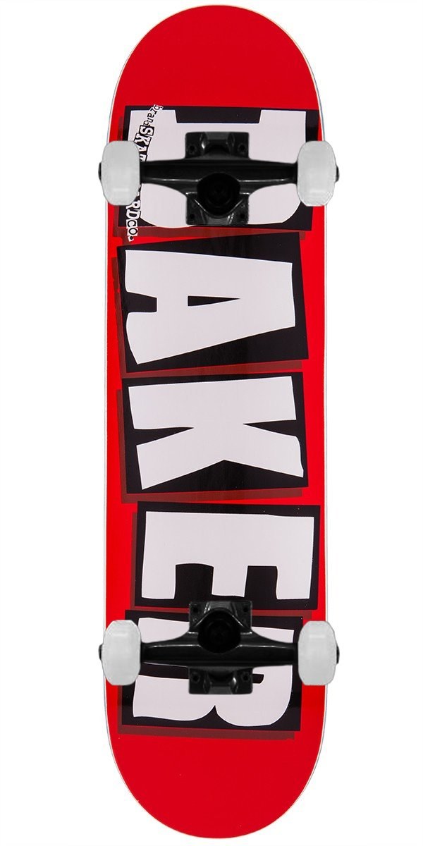 PRODUCT DETAILS Baker Brand Logo White スケートボード コンプリート 8.25インチ ブラックトラック 組み立て済み【商品仕様】・ 種別：スケートボード コンプリート（完成品）・ デッキ幅：8.25インチ（約20.95cm）・ デッキ長：31.875インチ（約80.96cm）・ ホイールベース：14.25インチ（約36.19cm）・ 素材：カナディアンメイプル（7層）・ トラック：Core Trucks（ブラック）・ ウィール：52mm 99A（ストリート・パーク向け）・ ベアリング：Amphetamine Abec 5・ グリップテープ：Black Diamond【特徴】・ Bakerを象徴するブランドロゴが施されたデッキを採用しています。・ 安定感のあるOGシェイプと、緩やかなコンケーブ（デッキ左右の反り）が特徴です。・ 軽量なアルミ製トラックと、耐久性に優れたスチール製キングピンを装備しています。・ プロの手によって組み立てられた状態でお届けするため、届いてすぐに滑り始めることが可能です。【ご注意】・ 海外並行輸入品のため、付属の説明書がある場合は英語表記となります。 ■ 商品について 海外輸入品（説明書は英語表記の場合あり） ■ ご注意 ・掲載画像は実物に近い色味になるよう調整しておりますが、ご利用の環境により差異が生じる場合があります。・複数店舗で在庫を共有しているため、ご注文後に在庫切れとなる場合がございます。 ■ 納期について お届けの目安を必ずご確認ください。 海外正規ルート仕入れ品 海外ブランド ▼ 海外正規ブランド店 正規代理店 ▼ 当 店 ※本商品は並行輸入品です 製造元は正規品と同一のブランド・メーカーです。当店では海外正規ルートより仕入れた商品を取り扱っております。流通ルートが異なるのみで、商品自体に違いはございません。 ── 当店の商品について ── 正規品のみ取り扱い 海外正規店・正規代理店から商品を直接仕入れ、国内に輸入して販売しております。 日本未入荷・海外限定モデルも多数 日本未入荷・海外限定モデルも多数取り扱っております。サイズ・カラー違いや海外限定で販売された製品など、日本では手に入りにくいアイテムをお届けいたします。 お求めやすい価格の理由 海外市場での価格差や流通ルートの違いにより、国内販売価格よりお求めやすくなっております。品質はそのままに、よりお手頃な価格でお届けいたします。 安心保証 ご使用前に万が一、製品に不具合がございました場合は、交換または商品代金のご返金にて対応させていただきます。商品到着後5日以内にご連絡ください。 ご注意 海外からの輸入品となります。海外輸送のため、外箱に軽微なスレ等がある場合がございますが、商品本体には影響ございません。 ※在庫状況は仕入先の在庫情報をもとに出来る限り正確に表示しておりますが、取寄せ商品のため、タイミングによりご注文後に欠品・キャンセルとなる場合がございます。 お探しの商品がございましたら、お気軽にご相談ください。