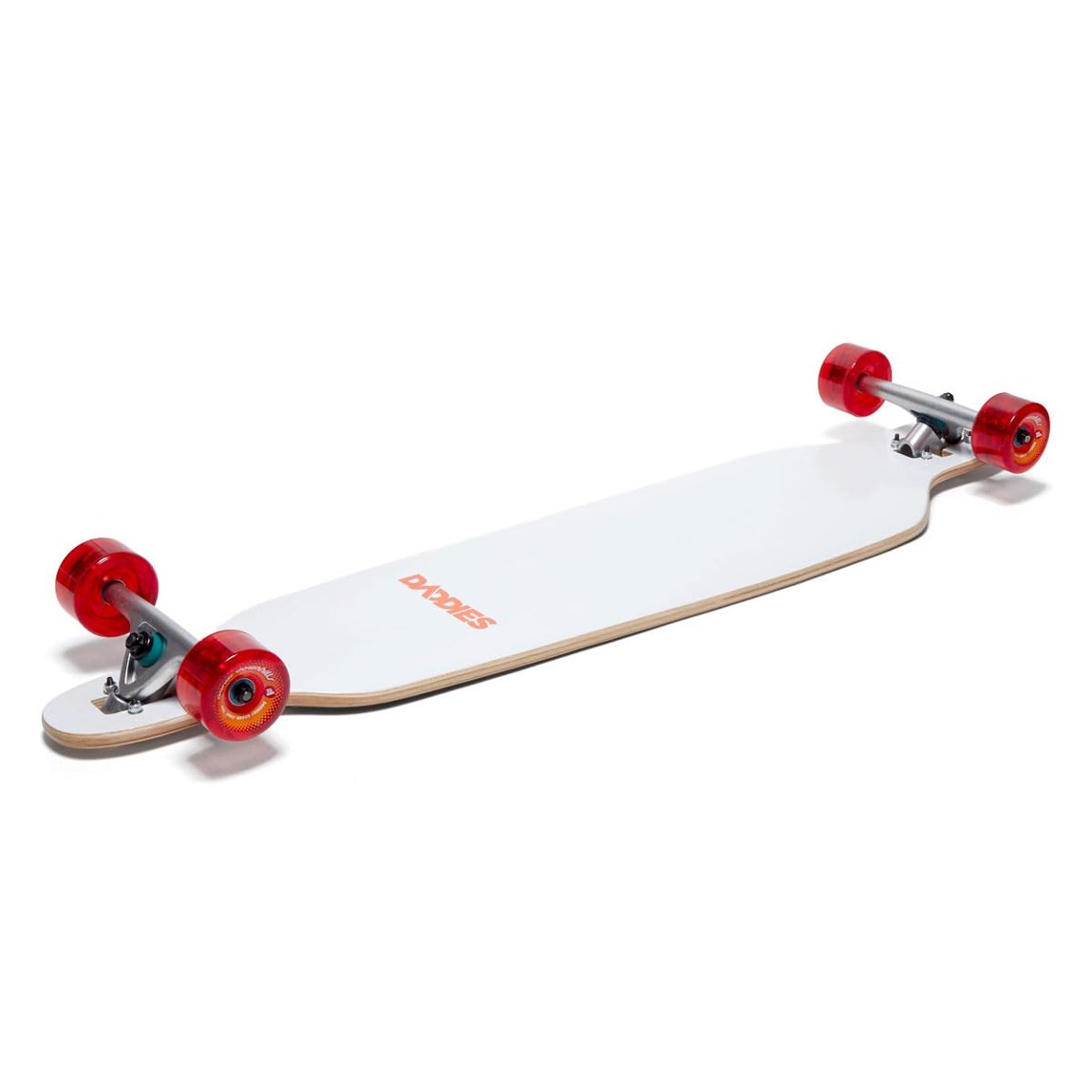 BasqueバスクのDaddies Logo Drop Thru Longboard Complete White ロングボード コンプリート スケートボード｜アングル2
