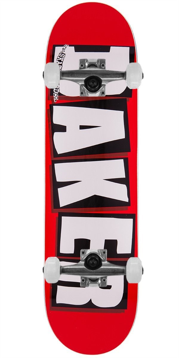 PRODUCT DETAILS Baker Brand Logo White スケートボード コンプリート 8.5インチ【商品仕様】・ 種別：スケートボード コンプリート（完成品）・ デッキ幅：8.5インチ（約21.59cm）・ デッキ長さ：31.875インチ（約80.96cm）・ ホイールベース：14.25インチ（約36.20cm）・ 素材：100%カナディアンメイプル・ トラック：Core アルミニウムトラック（グレード8スチールキングピン採用）・ ウィール：52mm 99A・ ベアリング：Amphetamine ABEC 5【特徴】・ Bakerの象徴的なブランドロゴを配した、緩やかなコンケーブを持つOGシェイプのデッキです。・ 100%カナディアンメイプルを使用しており、初心者からプロレベルまで対応可能な耐久性を備えています。・ 52mm 99Aのウィールは、ストリートからスケートパークまで幅広い環境に適した硬さです。・ 軽量なCore製トラックと、合成オイルを使用したAmphetamineベアリングにより、スムーズな走行が可能です。・ 専門スタッフによる組み立て済みモデルのため、お届け後すぐにご使用いただけます。【ご注意】・ 海外並行輸入品のため、付属の説明書がある場合は英語表記となります。 ■ 商品について 海外輸入品（説明書は英語表記の場合あり） ■ ご注意 ・掲載画像は実物に近い色味になるよう調整しておりますが、ご利用の環境により差異が生じる場合があります。・複数店舗で在庫を共有しているため、ご注文後に在庫切れとなる場合がございます。 ■ 納期について お届けの目安を必ずご確認ください。 海外正規ルート仕入れ品 海外ブランド ▼ 海外正規ブランド店 正規代理店 ▼ 当 店 ※本商品は並行輸入品です 製造元は正規品と同一のブランド・メーカーです。当店では海外正規ルートより仕入れた商品を取り扱っております。流通ルートが異なるのみで、商品自体に違いはございません。 ── 当店の商品について ── 正規品のみ取り扱い 海外正規店・正規代理店から商品を直接仕入れ、国内に輸入して販売しております。 日本未入荷・海外限定モデルも多数 日本未入荷・海外限定モデルも多数取り扱っております。サイズ・カラー違いや海外限定で販売された製品など、日本では手に入りにくいアイテムをお届けいたします。 お求めやすい価格の理由 海外市場での価格差や流通ルートの違いにより、国内販売価格よりお求めやすくなっております。品質はそのままに、よりお手頃な価格でお届けいたします。 安心保証 ご使用前に万が一、製品に不具合がございました場合は、交換または商品代金のご返金にて対応させていただきます。商品到着後5日以内にご連絡ください。 ご注意 海外からの輸入品となります。海外輸送のため、外箱に軽微なスレ等がある場合がございますが、商品本体には影響ございません。 ※在庫状況は仕入先の在庫情報をもとに出来る限り正確に表示しておりますが、取寄せ商品のため、タイミングによりご注文後に欠品・キャンセルとなる場合がございます。 お探しの商品がございましたら、お気軽にご相談ください。