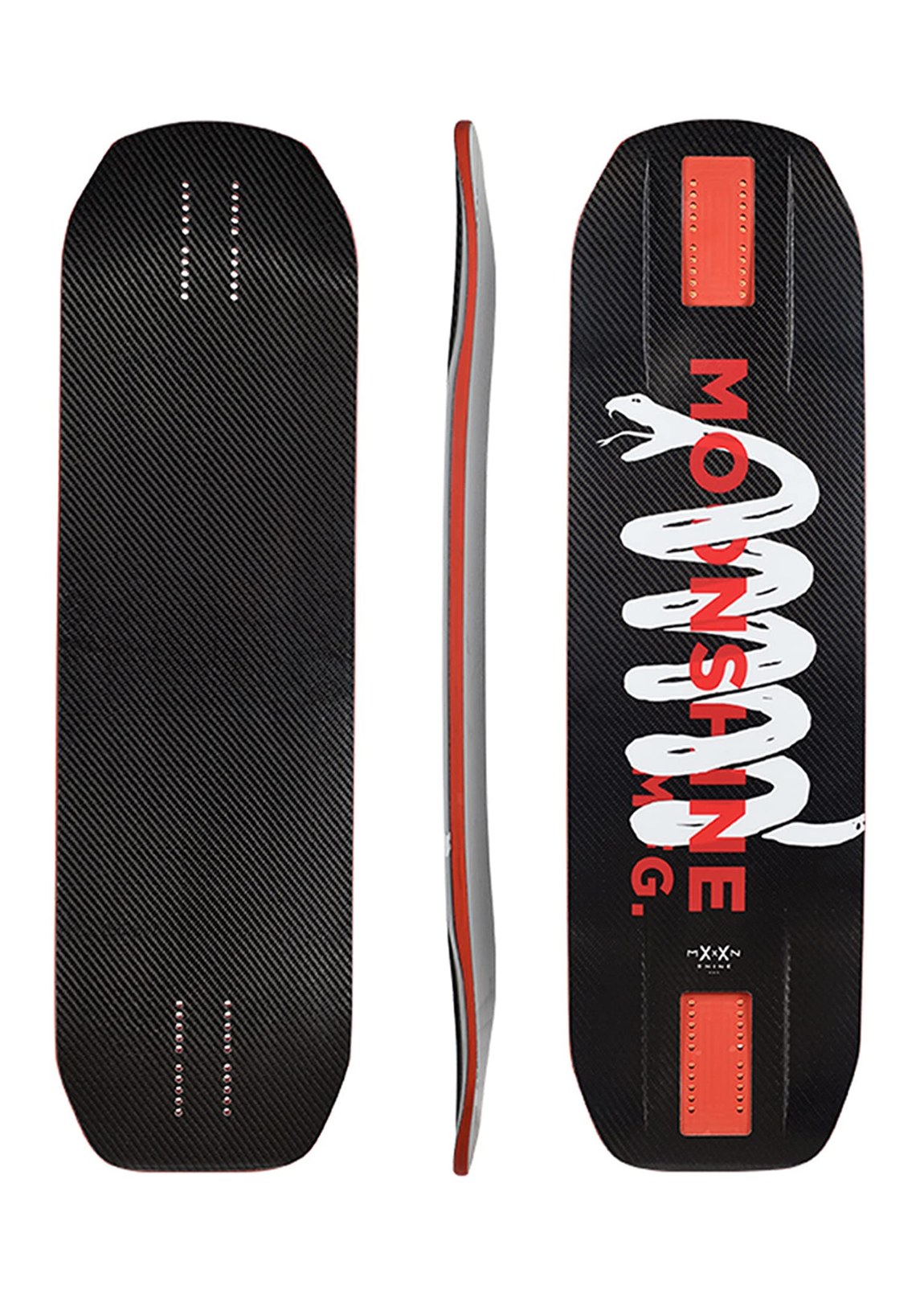 PRODUCT DETAILS Moonshine Manufacturing Rum Runner Carbon ロングボード デッキ 10インチ 35インチ【商品仕様】・ 種別：ロングボード デッキ（デッキ単体）・ デッキ幅：10インチ（約25.4cm）・ デッキ長さ：35インチ（約88.9cm）・ 素材：木材、カーボン、ウレタン・ 対象：ダウンヒル、フリーライド、クルージング【特徴】・ 垂直積層ウッドとカーボン素材の組み合わせにより、標準モデルよりも軽量かつ硬めのフレックスに仕上げられています。・ 100％防水仕様となっており、天候の変化による水濡れや、それによるデッキの歪みを防ぎます。・ 外周に高耐久のウレタンレールを組み込むことで、衝突時の衝撃からボード本体を保護します。・ 緩やかなコンケーブとマイクロドロップロッカーを採用し、高速走行時の安定性とスライドのしやすさを両立しています。【ご注意】・ 海外並行輸入品のため、付属の説明書がある場合は英語表記となります。 ■ 商品について 海外輸入品（説明書は英語表記の場合あり） ■ ご注意 ・掲載画像は実物に近い色味になるよう調整しておりますが、ご利用の環境により差異が生じる場合があります。・複数店舗で在庫を共有しているため、ご注文後に在庫切れとなる場合がございます。 ■ 納期について お届けの目安を必ずご確認ください。 海外正規ルート仕入れ品 海外ブランド ▼ 海外正規ブランド店 正規代理店 ▼ 当 店 ※本商品は並行輸入品です 製造元は正規品と同一のブランド・メーカーです。当店では海外正規ルートより仕入れた商品を取り扱っております。流通ルートが異なるのみで、商品自体に違いはございません。 ── 当店の商品について ── 正規品のみ取り扱い 海外正規店・正規代理店から商品を直接仕入れ、国内に輸入して販売しております。 日本未入荷・海外限定モデルも多数 日本未入荷・海外限定モデルも多数取り扱っております。サイズ・カラー違いや海外限定で販売された製品など、日本では手に入りにくいアイテムをお届けいたします。 お求めやすい価格の理由 海外市場での価格差や流通ルートの違いにより、国内販売価格よりお求めやすくなっております。品質はそのままに、よりお手頃な価格でお届けいたします。 安心保証 ご使用前に万が一、製品に不具合がございました場合は、交換または商品代金のご返金にて対応させていただきます。商品到着後5日以内にご連絡ください。 ご注意 海外からの輸入品となります。海外輸送のため、外箱に軽微なスレ等がある場合がございますが、商品本体には影響ございません。 ※在庫状況は仕入先の在庫情報をもとに出来る限り正確に表示しておりますが、取寄せ商品のため、タイミングによりご注文後に欠品・キャンセルとなる場合がございます。 お探しの商品がございましたら、お気軽にご相談ください。