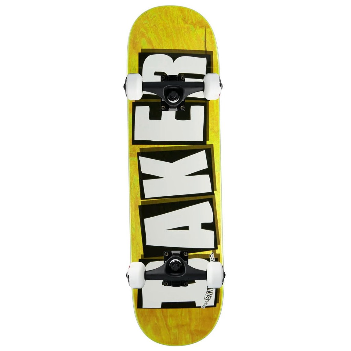 PRODUCT DETAILS Baker Logo Veneers B2 Yellow コンプリート スケートボード 8.25インチ 完成品【商品仕様】・ 種別：コンプリート スケートボード（完成品）・ デッキ幅：8.25インチ（約20.95cm）・ デッキ長：32.25インチ（約81.91cm）・ 素材：7層北米産メイプル・ トラック：Core trucks（アルミニウム製）・ ウィール：52mm 99A（TGM logo wheels）・ ベアリング：Amp ABEC 5・ グリップテープ：Black Diamond・ 対象：初心者からプロまで【特徴】・ ノーズとテールの形状がスクエア（四角形）に近いB2シェイプを採用し、足裏の感覚を掴みやすい設計です。・ デッキの反り（コンケーブ）が強めのSteep Concave仕様で、トリック時の反応を高めています。・ 軽量かつ頑丈なCoreトラックと、ストリートやパークでの使用に適した硬度99Aのウィールを装備しています。・ 専門スタッフによって組み立てられた完成品のため、届いてすぐに滑走が可能です。・ 北米産のメイプル材を使用した耐久性の高いデッキ構造となっています。【ご注意】・ 海外並行輸入品のため、付属の説明書がある場合は英語表記となります。 ■ 商品について 海外輸入品（説明書は英語表記の場合あり） ■ ご注意 ・掲載画像は実物に近い色味になるよう調整しておりますが、ご利用の環境により差異が生じる場合があります。・複数店舗で在庫を共有しているため、ご注文後に在庫切れとなる場合がございます。 ■ 納期について お届けの目安を必ずご確認ください。 海外正規ルート仕入れ品 海外ブランド ▼ 海外正規ブランド店 正規代理店 ▼ 当 店 ※本商品は並行輸入品です 製造元は正規品と同一のブランド・メーカーです。当店では海外正規ルートより仕入れた商品を取り扱っております。流通ルートが異なるのみで、商品自体に違いはございません。 ── 当店の商品について ── 正規品のみ取り扱い 海外正規店・正規代理店から商品を直接仕入れ、国内に輸入して販売しております。 日本未入荷・海外限定モデルも多数 日本未入荷・海外限定モデルも多数取り扱っております。サイズ・カラー違いや海外限定で販売された製品など、日本では手に入りにくいアイテムをお届けいたします。 お求めやすい価格の理由 海外市場での価格差や流通ルートの違いにより、国内販売価格よりお求めやすくなっております。品質はそのままに、よりお手頃な価格でお届けいたします。 安心保証 ご使用前に万が一、製品に不具合がございました場合は、交換または商品代金のご返金にて対応させていただきます。商品到着後5日以内にご連絡ください。 ご注意 海外からの輸入品となります。海外輸送のため、外箱に軽微なスレ等がある場合がございますが、商品本体には影響ございません。 ※在庫状況は仕入先の在庫情報をもとに出来る限り正確に表示しておりますが、取寄せ商品のため、タイミングによりご注文後に欠品・キャンセルとなる場合がございます。 お探しの商品がございましたら、お気軽にご相談ください。