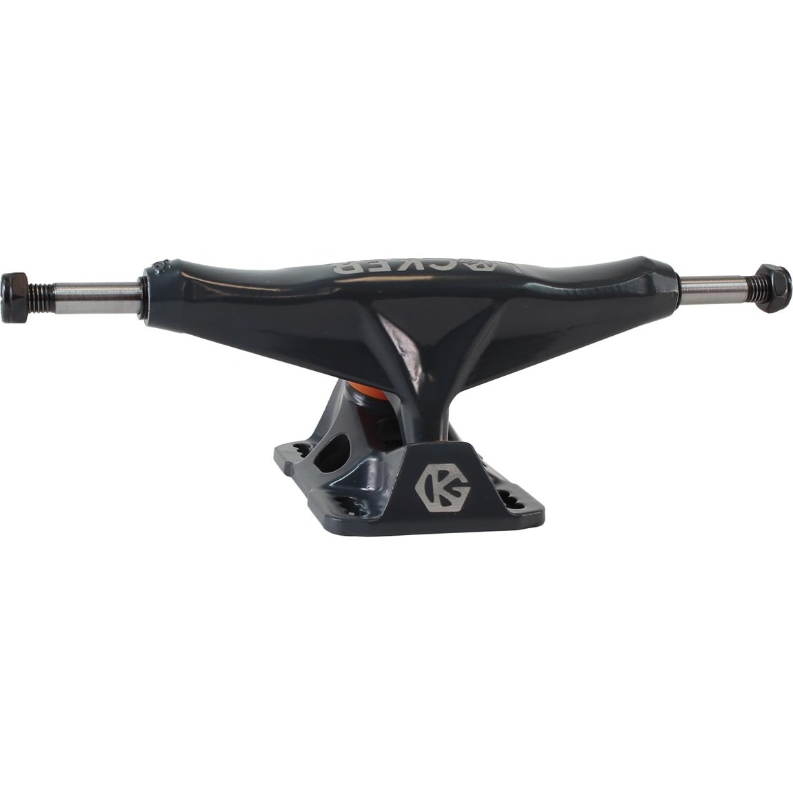BasqueバスクのGrind King Truck Co. Locker スケートボード トラック 5.8 Hanger 8.5 Axle ビスセット Battleship Grey｜アングル2