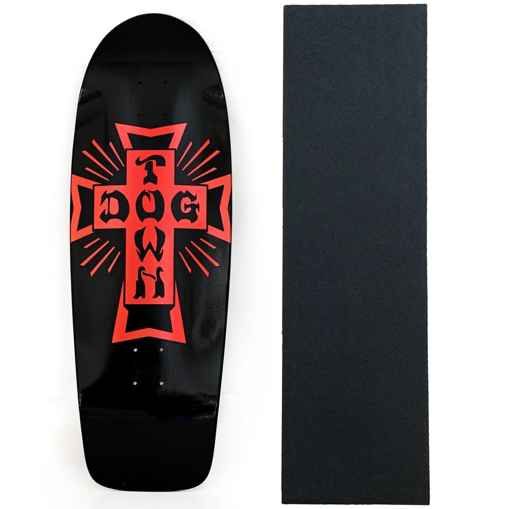 PRODUCT DETAILS Dogtown Cross Logo 70s Rider スケートボード デッキ 10" x 30.575" グリップテープ付き【商品仕様】・ 種別：スケートボード デッキ・ ブランド：Dogtown・ デッキサイズ：10 x 30.575 インチ（約25.4 x 77.7 cm）・ ホイールベース：14.75 インチ（約37.5 cm）・ 付属品：Black Diamond グリップテープ（1枚）【特徴】・ 1970年代のクラシックな形状に現代的なコンケーブを組み合わせたモデル。・ ウィールとの接触（ウィールバイト）を軽減するフロントウィールウェル加工。・ 有名なプレス工場である PS Stix にて製造されています。・ ボウル、パークライディング、またはクルージングに適した幅広のシェイプ。【ご注意】・ 海外並行輸入品のため、付属の説明書がある場合は英語表記となります。 ■ 商品について 海外輸入品（説明書は英語表記の場合あり） ■ ご注意 ・掲載画像は実物に近い色味になるよう調整しておりますが、ご利用の環境により差異が生じる場合があります。・複数店舗で在庫を共有しているため、ご注文後に在庫切れとなる場合がございます。 ■ 納期について お届けの目安を必ずご確認ください。 海外正規ルート仕入れ品 海外ブランド ▼ 海外正規ブランド店 正規代理店 ▼ 当 店 ※本商品は並行輸入品です 製造元は正規品と同一のブランド・メーカーです。当店では海外正規ルートより仕入れた商品を取り扱っております。流通ルートが異なるのみで、商品自体に違いはございません。 ── 当店の商品について ── 正規品のみ取り扱い 海外正規店・正規代理店から商品を直接仕入れ、国内に輸入して販売しております。 日本未入荷・海外限定モデルも多数 日本未入荷・海外限定モデルも多数取り扱っております。サイズ・カラー違いや海外限定で販売された製品など、日本では手に入りにくいアイテムをお届けいたします。 お求めやすい価格の理由 海外市場での価格差や流通ルートの違いにより、国内販売価格よりお求めやすくなっております。品質はそのままに、よりお手頃な価格でお届けいたします。 安心保証 ご使用前に万が一、製品に不具合がございました場合は、交換または商品代金のご返金にて対応させていただきます。商品到着後5日以内にご連絡ください。 ご注意 海外からの輸入品となります。海外輸送のため、外箱に軽微なスレ等がある場合がございますが、商品本体には影響ございません。 ※在庫状況は仕入先の在庫情報をもとに出来る限り正確に表示しておりますが、取寄せ商品のため、タイミングによりご注文後に欠品・キャンセルとなる場合がございます。 お探しの商品がございましたら、お気軽にご相談ください。