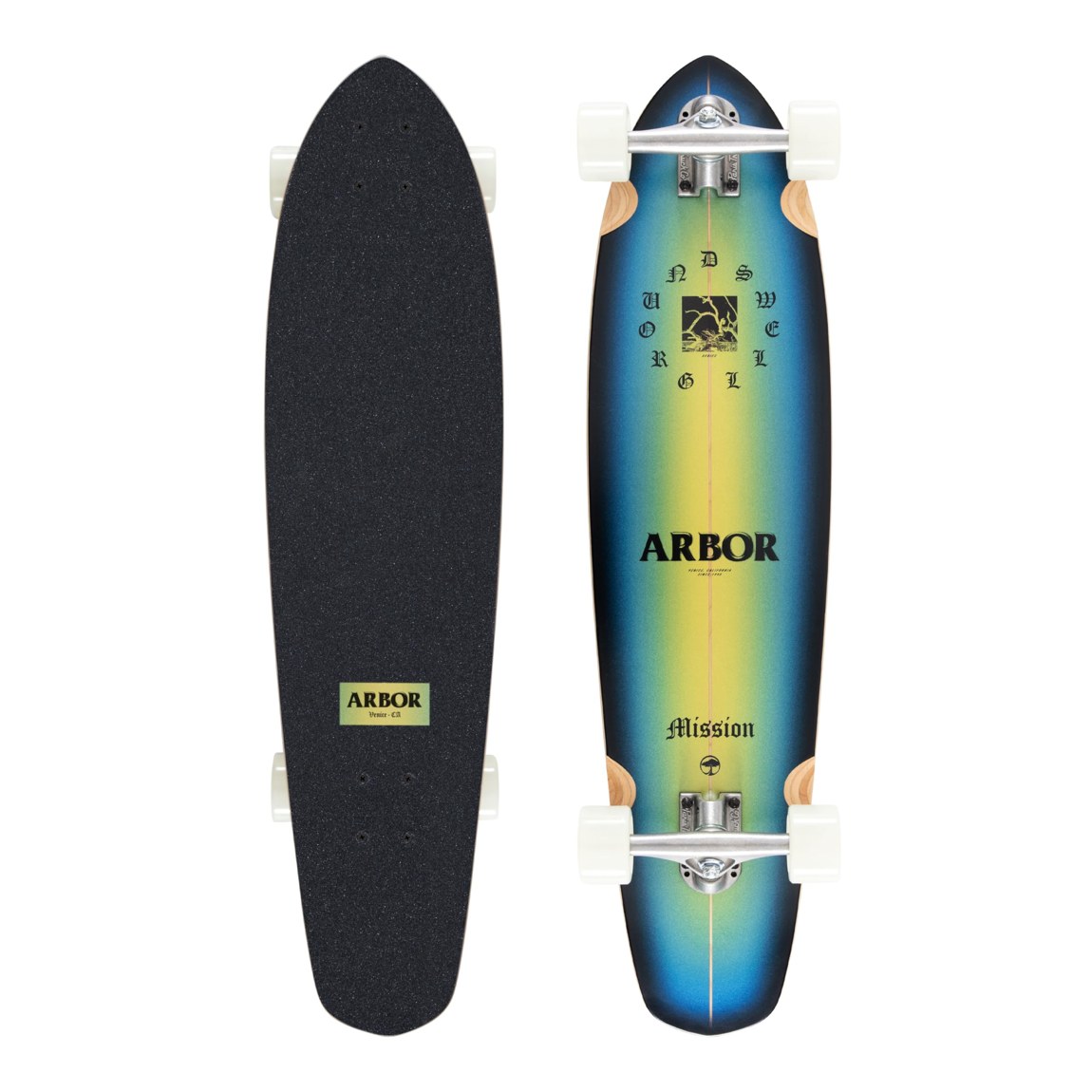 PRODUCT DETAILS Arbor Groundswell Drifter Mission ロングボード クルーザー コンプリート 35インチ【商品仕様】・ 種別：ロングボード / クルーザー コンプリート（完成品）・ 全長：35インチ（約88.9cm）・ デッキ素材：7層サステナブル カナディアンメイプル・ トラック：Paris Reverse 50° 150mm Trucks・ ウィール：Arbor Easyrider Series - Mosh Wheels・ ベアリング：ABEC 7 Bearings（スペーサー付属）【特徴】・ シングルキック仕様のカーバーデザインにより、街中での軽快な操作性とライディングを可能にします。・ 環境に配慮し、持続可能な供給源から調達されたカナディアンメイプル素材を7層重ねたデッキ構造です。・ 旋回性能に優れたParis社製150mmリバーストラックを搭載し、スムーズなターンを実現します。・ 走行性に定評のあるArbor純正のEasyrider Moshウィールを標準装備しています。【ご注意】・ 海外並行輸入品のため、付属の説明書がある場合は英語表記となります。 ■ 商品について 海外輸入品（説明書は英語表記の場合あり） ■ ご注意 ・掲載画像は実物に近い色味になるよう調整しておりますが、ご利用の環境により差異が生じる場合があります。・複数店舗で在庫を共有しているため、ご注文後に在庫切れとなる場合がございます。 ■ 納期について お届けの目安を必ずご確認ください。 海外正規ルート仕入れ品 海外ブランド ▼ 海外正規ブランド店 正規代理店 ▼ 当 店 ※本商品は並行輸入品です 製造元は正規品と同一のブランド・メーカーです。当店では海外正規ルートより仕入れた商品を取り扱っております。流通ルートが異なるのみで、商品自体に違いはございません。 ── 当店の商品について ── 正規品のみ取り扱い 海外正規店・正規代理店から商品を直接仕入れ、国内に輸入して販売しております。 日本未入荷・海外限定モデルも多数 日本未入荷・海外限定モデルも多数取り扱っております。サイズ・カラー違いや海外限定で販売された製品など、日本では手に入りにくいアイテムをお届けいたします。 お求めやすい価格の理由 海外市場での価格差や流通ルートの違いにより、国内販売価格よりお求めやすくなっております。品質はそのままに、よりお手頃な価格でお届けいたします。 安心保証 ご使用前に万が一、製品に不具合がございました場合は、交換または商品代金のご返金にて対応させていただきます。商品到着後5日以内にご連絡ください。 ご注意 海外からの輸入品となります。海外輸送のため、外箱に軽微なスレ等がある場合がございますが、商品本体には影響ございません。 ※在庫状況は仕入先の在庫情報をもとに出来る限り正確に表示しておりますが、取寄せ商品のため、タイミングによりご注文後に欠品・キャンセルとなる場合がございます。 お探しの商品がございましたら、お気軽にご相談ください。