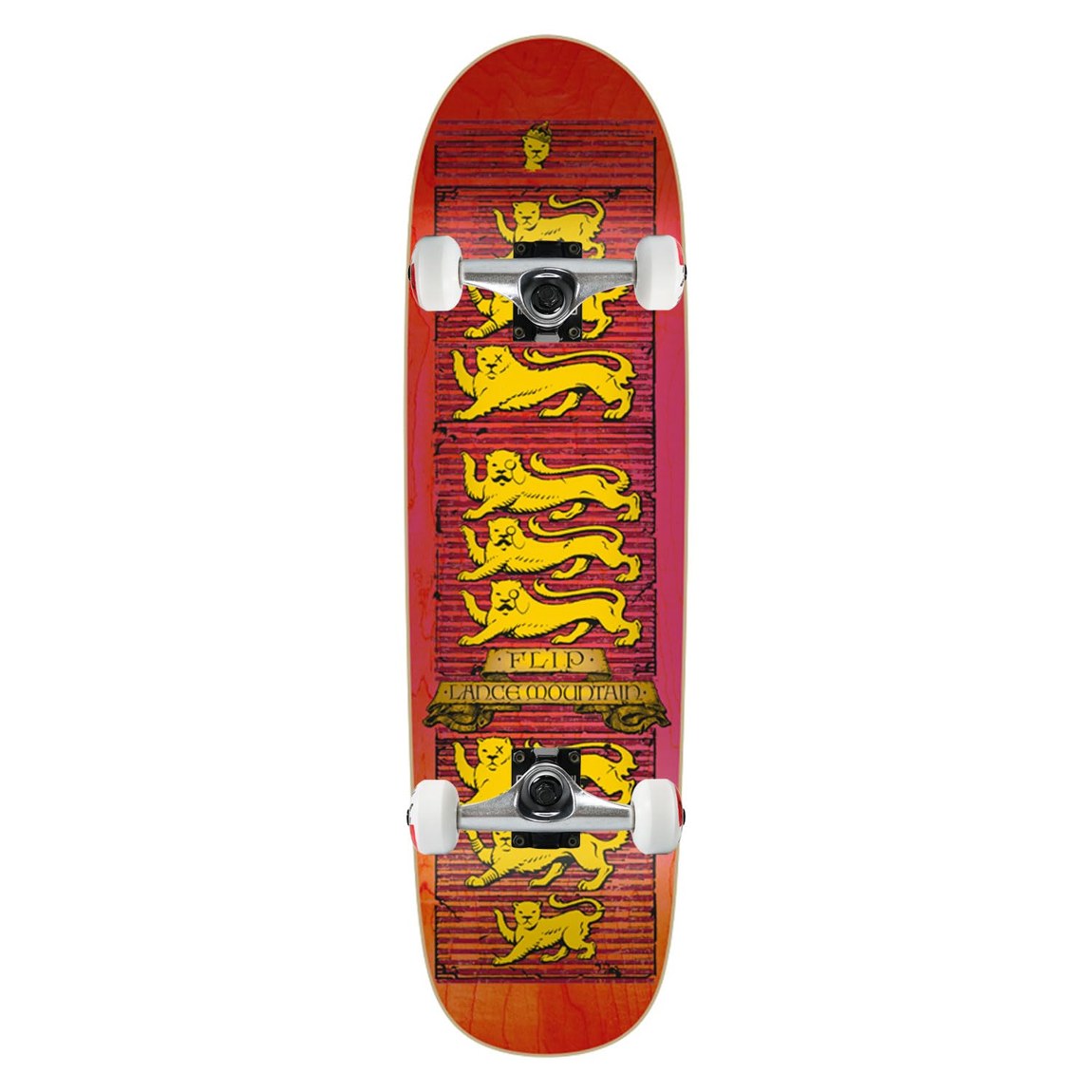 PRODUCT DETAILS Flip Mountain Lions Red スケートボード コンプリート 8.75インチ【商品仕様】・ 種別：スケートボード コンプリート（完成品）・ デッキサイズ：8.75インチ×31.875インチ（約22.2cm×80.9cm）・ ホイールベース：14.21インチ（約36.1cm）・ デッキ素材：カナディアンメイプル（森林保全地域産）・ トラック：Core trucks（軽量・高耐久アルミ製）・ ウィール：TGM logo wheels 52mm / 99A・ ベアリング：Amp abec 5（合成オイル、ラバーシールド仕様）・ グリップテープ：Black Diamond Griptape・ 付属品：ライザーパッド、ハードウェア（ボルト・ナット等）【特徴】・ デッキにはカナダの森林保全地域から供給された、管理の行き届いたメイプル材を独占的に使用しています。・ 軽量なアルミ素材とグレード8のスチール製キングピンを採用した耐久性の高いCoreトラックを装備しています。・ 52mm 99Aのウィールは、ストリートからパークライディングまで幅広く対応する汎用性の高い仕様です。・ ベアリングはスムーズな回転をサポートするAmp ABEC 5を採用し、メンテナンス性に優れたラバーシールドを備えています。・ メーカー仕様に基づき組み立て済みの状態で届くため、初心者からプロまで箱から出してすぐに滑ることが可能です。【ご注意】・ 海外並行輸入品のため、付属の説明書がある場合は英語表記となります。 ■ 商品について 海外輸入品（説明書は英語表記の場合あり） ■ ご注意 ・掲載画像は実物に近い色味になるよう調整しておりますが、ご利用の環境により差異が生じる場合があります。・複数店舗で在庫を共有しているため、ご注文後に在庫切れとなる場合がございます。 ■ 納期について お届けの目安を必ずご確認ください。 海外正規ルート仕入れ品 海外ブランド ▼ 海外正規ブランド店 正規代理店 ▼ 当 店 ※本商品は並行輸入品です 製造元は正規品と同一のブランド・メーカーです。当店では海外正規ルートより仕入れた商品を取り扱っております。流通ルートが異なるのみで、商品自体に違いはございません。 ── 当店の商品について ── 正規品のみ取り扱い 海外正規店・正規代理店から商品を直接仕入れ、国内に輸入して販売しております。 日本未入荷・海外限定モデルも多数 日本未入荷・海外限定モデルも多数取り扱っております。サイズ・カラー違いや海外限定で販売された製品など、日本では手に入りにくいアイテムをお届けいたします。 お求めやすい価格の理由 海外市場での価格差や流通ルートの違いにより、国内販売価格よりお求めやすくなっております。品質はそのままに、よりお手頃な価格でお届けいたします。 安心保証 ご使用前に万が一、製品に不具合がございました場合は、交換または商品代金のご返金にて対応させていただきます。商品到着後5日以内にご連絡ください。 ご注意 海外からの輸入品となります。海外輸送のため、外箱に軽微なスレ等がある場合がございますが、商品本体には影響ございません。 ※在庫状況は仕入先の在庫情報をもとに出来る限り正確に表示しておりますが、取寄せ商品のため、タイミングによりご注文後に欠品・キャンセルとなる場合がございます。 お探しの商品がございましたら、お気軽にご相談ください。