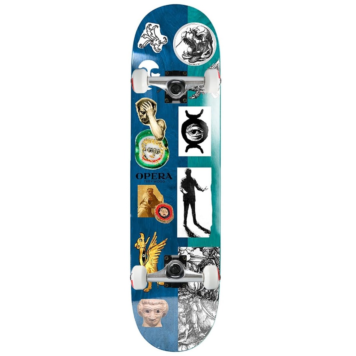 Opera Skateboard Trey Wood Other Side Blue スケートボード コンプリート 8.25 x 32.1 インチ