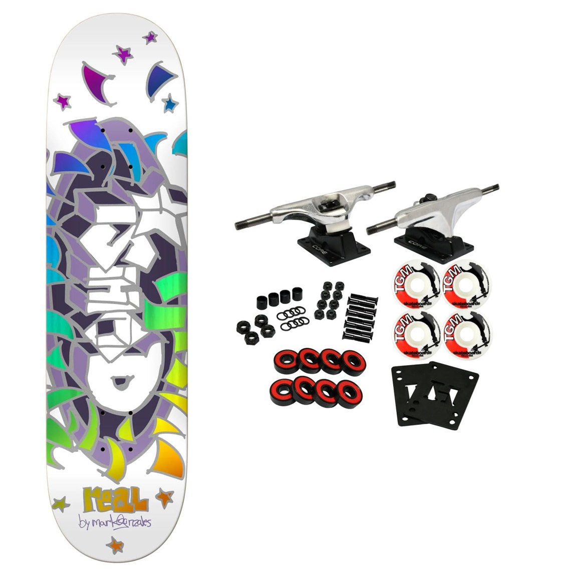 REAL Ishod Gonz Oval Party Edition スケートボード コンプリート 8.06インチ