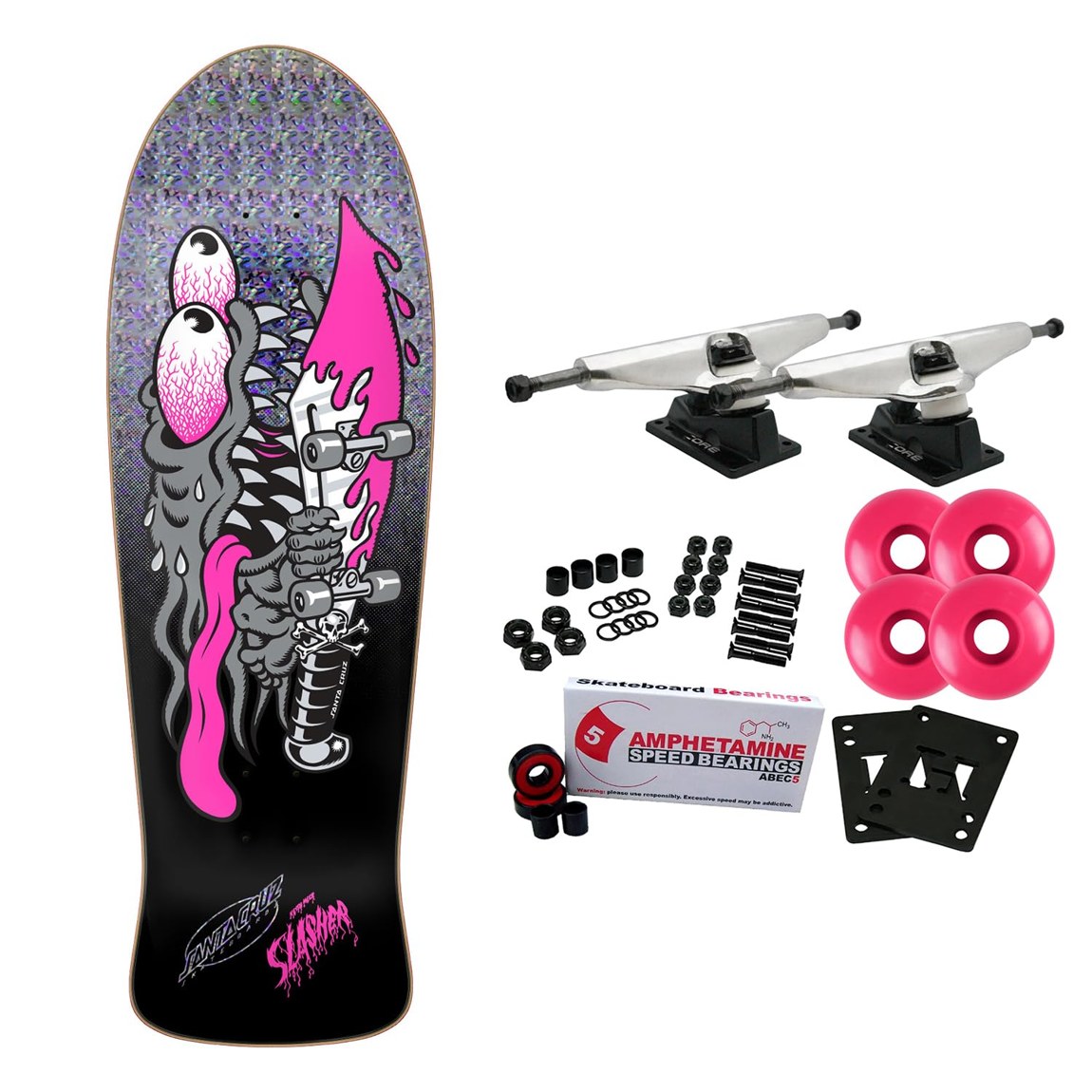 Santa Cruz Meek Slasher Reissue スケートボード コンプリート 10.1" x 31.13" 復刻モデル