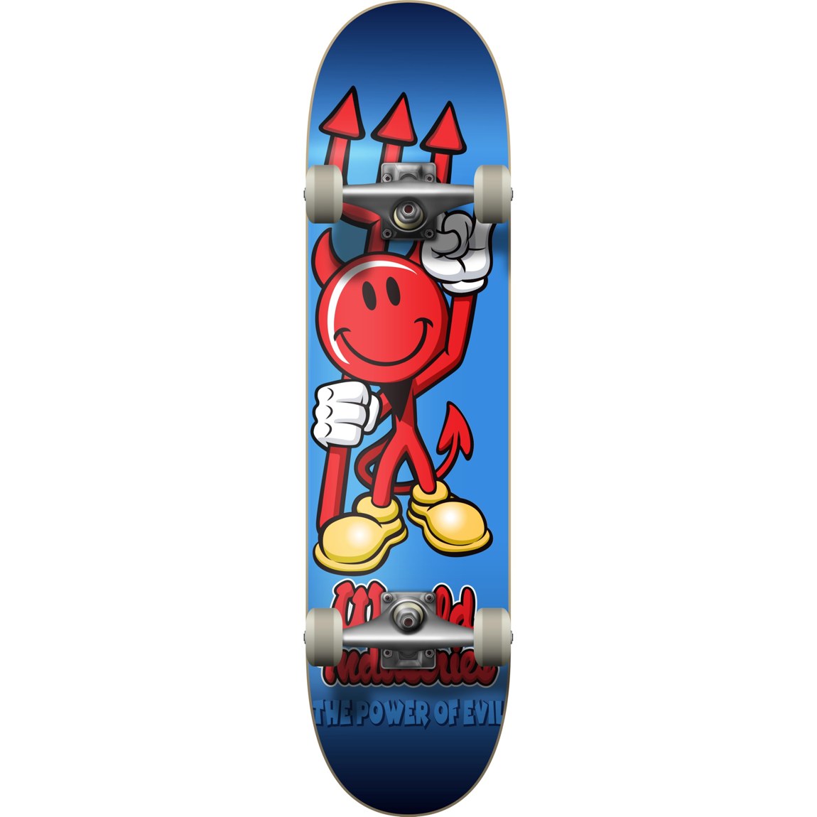 PRODUCT DETAILS World Industries Power of Evil スケートボード コンプリート 8.25" x 32"【商品仕様】・ ブランド：World Industries・ 種別：スケートボード コンプリート（完成品）・ デッキサイズ：8.25インチ × 32インチ（幅 約20.95cm × 長さ 約81.28cm）・ ホイールベース：14.5インチ（約36.83cm）・ 素材：7層ハードロックメイプル・ トラック：World Industries アルミトラック（92A SHRブッシュ）・ ウィール：52mm 99A World Industries ウィール・ ベアリング：ABEC 7・ グリップテープ：標準装備済み【特徴】・ 1987年にプロスケーターによって設立された歴史あるブランド、World Industriesのコンプリートモデルです。・ デッキ、トラック、ウィール、ベアリング、グリップテープがすべて組み立て済みで、すぐに走行可能な状態でお届けします。・ 7層のハードロックメイプル材を使用しており、耐久性を備えたデッキ構造です。・ ストリートやスケートパークでの使用に適した52mmのハードウィール（99A）と、回転性能に優れたABEC 7ベアリングを装備しています。【ご注意】・ 海外並行輸入品のため、付属の説明書がある場合は英語表記となります。 ■ 商品について 海外輸入品（説明書は英語表記の場合あり） ■ ご注意 ・掲載画像は実物に近い色味になるよう調整しておりますが、ご利用の環境により差異が生じる場合があります。・複数店舗で在庫を共有しているため、ご注文後に在庫切れとなる場合がございます。 ■ 納期について お届けの目安を必ずご確認ください。 海外正規ルート仕入れ品 海外ブランド ▼ 海外正規ブランド店 正規代理店 ▼ 当 店 ※本商品は並行輸入品です 製造元は正規品と同一のブランド・メーカーです。当店では海外正規ルートより仕入れた商品を取り扱っております。流通ルートが異なるのみで、商品自体に違いはございません。 ── 当店の商品について ── 正規品のみ取り扱い 海外正規店・正規代理店から商品を直接仕入れ、国内に輸入して販売しております。 日本未入荷・海外限定モデルも多数 日本未入荷・海外限定モデルも多数取り扱っております。サイズ・カラー違いや海外限定で販売された製品など、日本では手に入りにくいアイテムをお届けいたします。 お求めやすい価格の理由 海外市場での価格差や流通ルートの違いにより、国内販売価格よりお求めやすくなっております。品質はそのままに、よりお手頃な価格でお届けいたします。 安心保証 ご使用前に万が一、製品に不具合がございました場合は、交換または商品代金のご返金にて対応させていただきます。商品到着後5日以内にご連絡ください。 ご注意 海外からの輸入品となります。海外輸送のため、外箱に軽微なスレ等がある場合がございますが、商品本体には影響ございません。 ※在庫状況は仕入先の在庫情報をもとに出来る限り正確に表示しておりますが、取寄せ商品のため、タイミングによりご注文後に欠品・キャンセルとなる場合がございます。 お探しの商品がございましたら、お気軽にご相談ください。