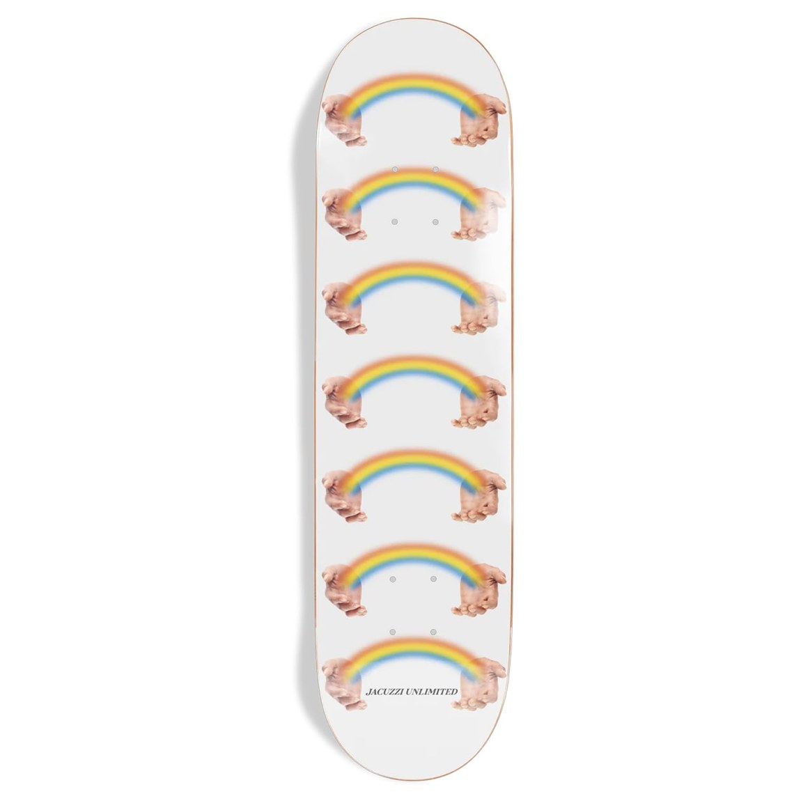 BasqueバスクのJacuzziUnlimited Rainbow Hands Jet Ski White スケートボード コンプリート 8.75インチ x 31.5インチ｜アングル2