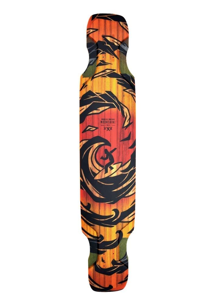 PRODUCT DETAILS Moonshine Manufacturing Hoedown Medium Flex ロングボード コンプリート 9.5インチ 48インチ スケートボード 防水【商品仕様】・ 種別：ロングボード（コンプリートセット）・ デッキ幅：9.5インチ（約24.13cm）・ 全長：48インチ（約121.92cm）・ ホイールベース：32 - 34インチ（約81.28 - 86.36cm）・ デッキ素材：ウッド（垂直ラミネート構造）、ファイバーグラス・ストリンガー・ トラック：Arsenal 180mm 50°・ ウィール：White Lightning 70mm 82a SLIP・ ブッシュ：Riptide Sports 87a Krank Tall Cone・ 付属品：専用グリップテープ、ベアリング、スペーサー・ 推奨体重：約63.5kg（140lbs）以上【特徴】・ 垂直ラミネート構造を採用し、自然なフレックス感と強度、軽量化を両立しています。・ デッキ全体を完全に密閉した防水設計により、水濡れによるデッキの歪みや劣化を防止します。・ エッジ部分にウレタンレールを内蔵することで、外部からの衝撃に対する耐久性を高めています。・ 2本のファイバーグラス・ストリンガーを縦方向に配置し、ねじれに対する安定性と強度を確保しています。・ 48インチの長さを持ちながら、薄型で軽量な設計が施されたダンシングやクルージングに適したモデルです。【ご注意】・ 海外並行輸入品のため、付属の説明書がある場合は英語表記となります。 ■ 商品について 海外輸入品（説明書は英語表記の場合あり） ■ ご注意 ・掲載画像は実物に近い色味になるよう調整しておりますが、ご利用の環境により差異が生じる場合があります。・複数店舗で在庫を共有しているため、ご注文後に在庫切れとなる場合がございます。 ■ 納期について お届けの目安を必ずご確認ください。 海外正規ルート仕入れ品 海外ブランド ▼ 海外正規ブランド店 正規代理店 ▼ 当 店 ※本商品は並行輸入品です 製造元は正規品と同一のブランド・メーカーです。当店では海外正規ルートより仕入れた商品を取り扱っております。流通ルートが異なるのみで、商品自体に違いはございません。 ── 当店の商品について ── 正規品のみ取り扱い 海外正規店・正規代理店から商品を直接仕入れ、国内に輸入して販売しております。 日本未入荷・海外限定モデルも多数 日本未入荷・海外限定モデルも多数取り扱っております。サイズ・カラー違いや海外限定で販売された製品など、日本では手に入りにくいアイテムをお届けいたします。 お求めやすい価格の理由 海外市場での価格差や流通ルートの違いにより、国内販売価格よりお求めやすくなっております。品質はそのままに、よりお手頃な価格でお届けいたします。 安心保証 ご使用前に万が一、製品に不具合がございました場合は、交換または商品代金のご返金にて対応させていただきます。商品到着後5日以内にご連絡ください。 ご注意 海外からの輸入品となります。海外輸送のため、外箱に軽微なスレ等がある場合がございますが、商品本体には影響ございません。 ※在庫状況は仕入先の在庫情報をもとに出来る限り正確に表示しておりますが、取寄せ商品のため、タイミングによりご注文後に欠品・キャンセルとなる場合がございます。 お探しの商品がございましたら、お気軽にご相談ください。