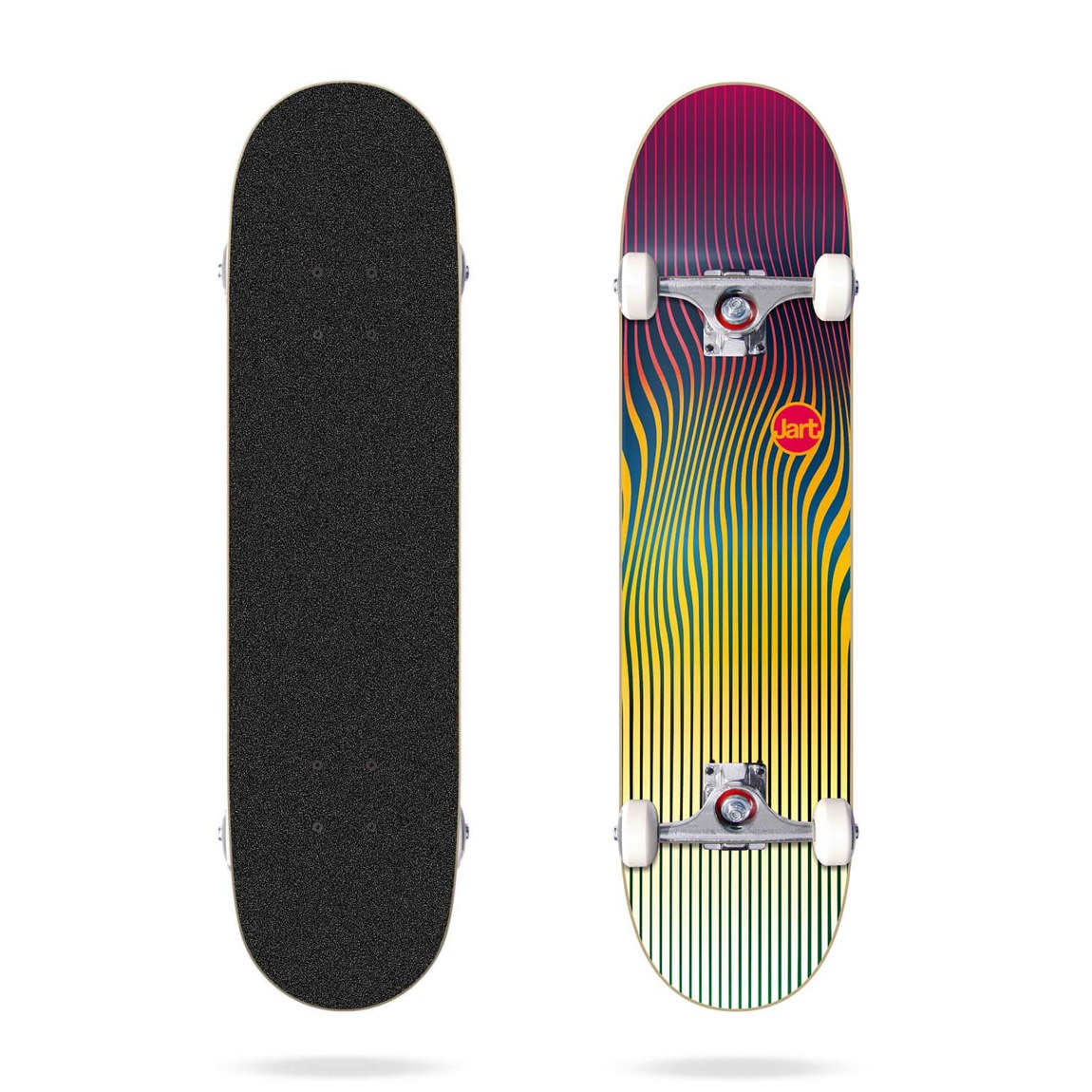 PRODUCT DETAILS Jart Mistral スケートボード コンプリート 8.0インチ (8.0")【商品仕様】・ 種別：スケートボード コンプリート（完成品）・ デッキ幅：8.0インチ（約20.32cm）・ デッキ長：31.85インチ（約80.90cm）・ 素材：7枚合板（ハードロックメイプル）・ トラック：Iron 5.25インチ アルミニウムトラック・ ウィール：51mm 100A・ ベアリング：ABEC 7・ グリップテープ：Jessup装着済み【特徴】・ 1枚ずつコールドプレス製法で圧着されたハードロックメイプルを使用し、耐久性と反発力を備えたデッキです。・ Iron社のアルミニウム製シャフトを採用したトラックを装備し、グラインド等のトリックにも適した構成です。・ 高反発ウレタン素材の100Aハードウィールを採用しており、パークやストリートでの走行性能を重視しています。・ パーツがすべて組み上げられた状態の完成品（コンプリート）のため、届いてすぐに使用可能です。【ご注意】・ 海外並行輸入品のため、付属の説明書がある場合は英語表記となります。 ■ 商品について 海外輸入品（説明書は英語表記の場合あり） ■ ご注意 ・掲載画像は実物に近い色味になるよう調整しておりますが、ご利用の環境により差異が生じる場合があります。・複数店舗で在庫を共有しているため、ご注文後に在庫切れとなる場合がございます。 ■ 納期について お届けの目安を必ずご確認ください。 海外正規ルート仕入れ品 海外ブランド ▼ 海外正規ブランド店 正規代理店 ▼ 当 店 ※本商品は並行輸入品です 製造元は正規品と同一のブランド・メーカーです。当店では海外正規ルートより仕入れた商品を取り扱っております。流通ルートが異なるのみで、商品自体に違いはございません。 ── 当店の商品について ── 正規品のみ取り扱い 海外正規店・正規代理店から商品を直接仕入れ、国内に輸入して販売しております。 日本未入荷・海外限定モデルも多数 日本未入荷・海外限定モデルも多数取り扱っております。サイズ・カラー違いや海外限定で販売された製品など、日本では手に入りにくいアイテムをお届けいたします。 お求めやすい価格の理由 海外市場での価格差や流通ルートの違いにより、国内販売価格よりお求めやすくなっております。品質はそのままに、よりお手頃な価格でお届けいたします。 安心保証 ご使用前に万が一、製品に不具合がございました場合は、交換または商品代金のご返金にて対応させていただきます。商品到着後5日以内にご連絡ください。 ご注意 海外からの輸入品となります。海外輸送のため、外箱に軽微なスレ等がある場合がございますが、商品本体には影響ございません。 ※在庫状況は仕入先の在庫情報をもとに出来る限り正確に表示しておりますが、取寄せ商品のため、タイミングによりご注文後に欠品・キャンセルとなる場合がございます。 お探しの商品がございましたら、お気軽にご相談ください。