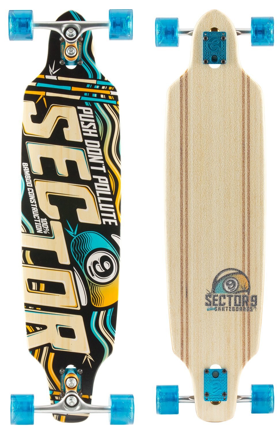 PRODUCT DETAILS Sector 9 Sentinel II Bamboo Series ロングボード コンプリート 37.5" x 9.25" CNC Drop Through【商品仕様】・ 種別：ロングボード（コンプリート）・ デッキ長：37.5インチ（約95.25cm）・ デッキ幅：9.25インチ（約23.50cm）・ ホイールベース：28.0インチ（約71.12cm）・ 素材：5プライ 縦ラミネート竹（バンブー）・ トラック：9.0インチ Gullwing Sidewinder II・ ウィール：69mm 78a Offset Nineball Wheels・ ベアリング：Abec 5 Grease ball bearings・ ボルト：1.0インチ Low Pro Hardened Steel Bolts・ グリップテープ：クリアグリップテープ【特徴】・ デッキの足元プラットフォームを広げつつホイールベースを維持した設計により、快適なスタンスと高いコントロール性を両立しています。・ ドロップスルー構造の採用により重心を下げ、プッシュのしやすさと安定した走行性能を実現しています。・ 深いターンが可能なダブルキングピン仕様のGullwing Sidewinder IIトラックを搭載し、キレのあるカービングを楽しめます。・ 竹素材のしなりを活かしたキャンバー形状により、スムーズな加速と路面振動の吸収をサポートします。・ グリップ力の高いソフトウィールを装備しており、街乗りからカービングまで幅広く対応します。【ご注意】・ 海外並行輸入品のため、付属の説明書がある場合は英語表記となります。 ■ 商品について 海外輸入品（説明書は英語表記の場合あり） ■ ご注意 ・掲載画像は実物に近い色味になるよう調整しておりますが、ご利用の環境により差異が生じる場合があります。・複数店舗で在庫を共有しているため、ご注文後に在庫切れとなる場合がございます。 ■ 納期について お届けの目安を必ずご確認ください。 海外正規ルート仕入れ品 海外ブランド ▼ 海外正規ブランド店 正規代理店 ▼ 当 店 ※本商品は並行輸入品です 製造元は正規品と同一のブランド・メーカーです。当店では海外正規ルートより仕入れた商品を取り扱っております。流通ルートが異なるのみで、商品自体に違いはございません。 ── 当店の商品について ── 正規品のみ取り扱い 海外正規店・正規代理店から商品を直接仕入れ、国内に輸入して販売しております。 日本未入荷・海外限定モデルも多数 日本未入荷・海外限定モデルも多数取り扱っております。サイズ・カラー違いや海外限定で販売された製品など、日本では手に入りにくいアイテムをお届けいたします。 お求めやすい価格の理由 海外市場での価格差や流通ルートの違いにより、国内販売価格よりお求めやすくなっております。品質はそのままに、よりお手頃な価格でお届けいたします。 安心保証 ご使用前に万が一、製品に不具合がございました場合は、交換または商品代金のご返金にて対応させていただきます。商品到着後5日以内にご連絡ください。 ご注意 海外からの輸入品となります。海外輸送のため、外箱に軽微なスレ等がある場合がございますが、商品本体には影響ございません。 ※在庫状況は仕入先の在庫情報をもとに出来る限り正確に表示しておりますが、取寄せ商品のため、タイミングによりご注文後に欠品・キャンセルとなる場合がございます。 お探しの商品がございましたら、お気軽にご相談ください。