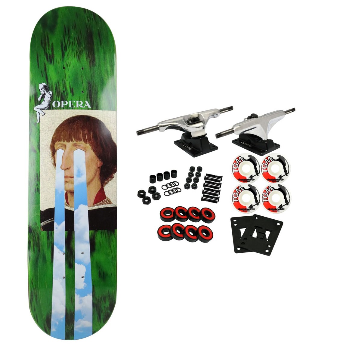 Opera Jack Familton Drama Green スケートボード コンプリート 7.8インチ 7.8