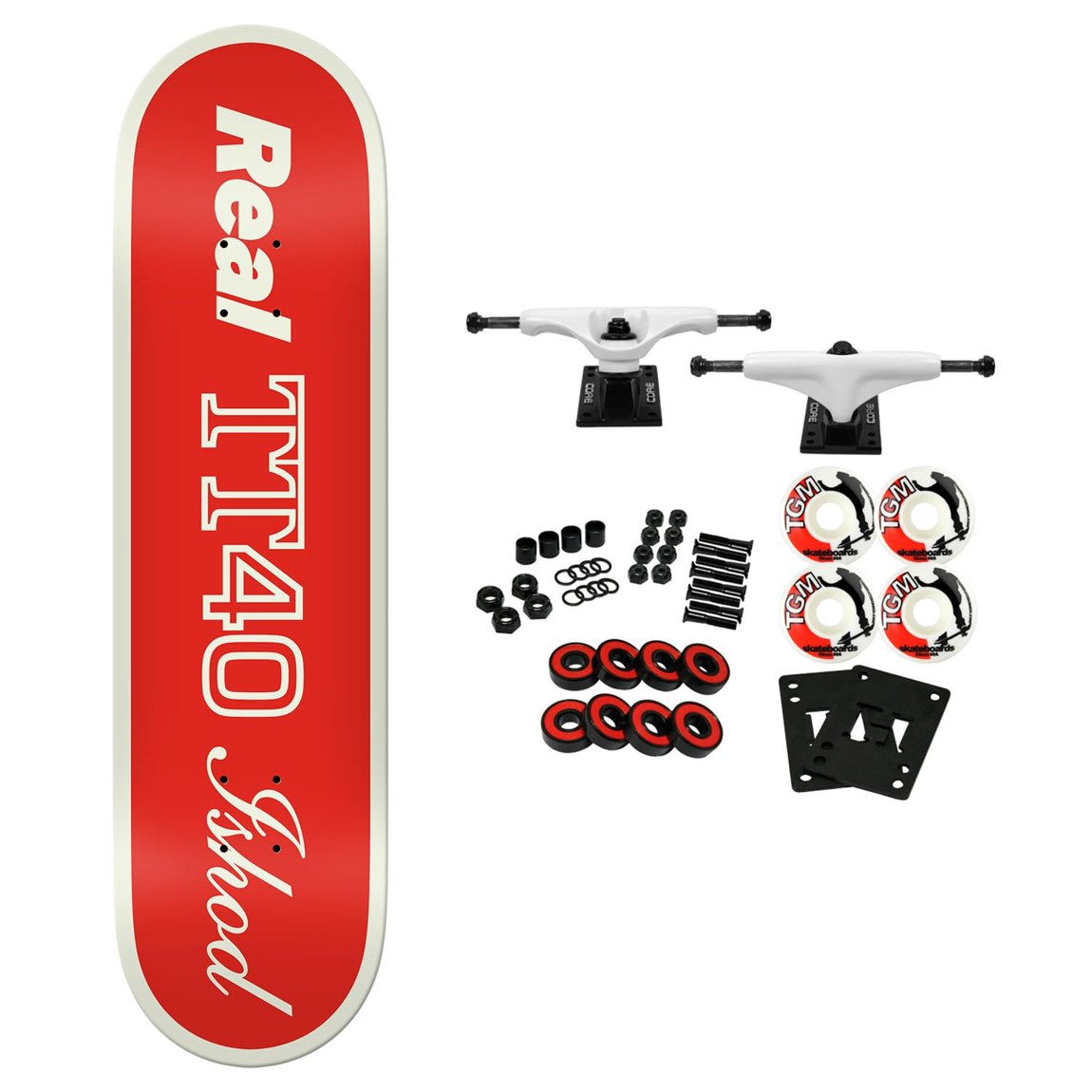 REAL Ishod Wair Shape Code スケートボード コンプリート 8.5" x 32.2" 組み立てセット