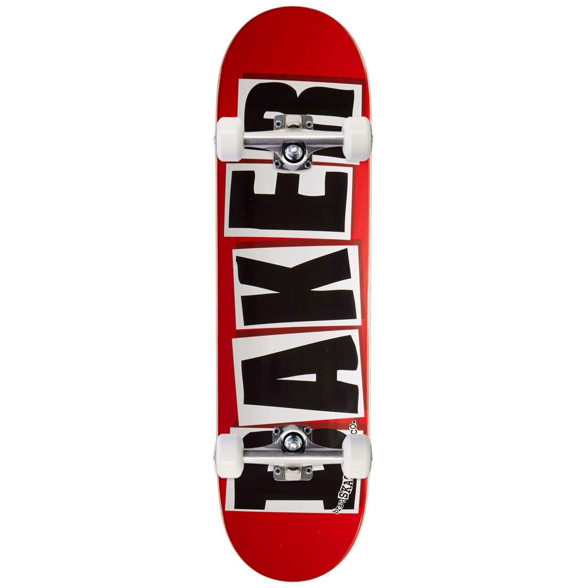 PRODUCT DETAILS Baker Brand Logo Skateboard Complete Black 8.475インチ スケートボード コンプリート【商品仕様】・ 種別：スケートボード コンプリート（完成品）・ デッキ幅：8.475インチ（約21.5cm）・ 素材：北米産メイプル・ 構成：CCS Trucks、CCS Wheels、CCS Bearings・ 対象：初心者〜上級者【特徴】・ BAKERの象徴的なブランドロゴを配した、ブランドを代表するデザインです。・ 足回りにCCS製のパーツを採用した、届いてすぐに使用可能な完成品セットです。・ デッキ幅8.475インチ（約21.5cm）と安定感のあるサイズ設定になっています。・ ストリートからパークまで、多様なライディングスタイルに対応する汎用性の高いモデルです。【ご注意】・ 海外並行輸入品のため、付属の説明書がある場合は英語表記となります。 ■ 商品について 海外輸入品（説明書は英語表記の場合あり） ■ ご注意 ・掲載画像は実物に近い色味になるよう調整しておりますが、ご利用の環境により差異が生じる場合があります。・複数店舗で在庫を共有しているため、ご注文後に在庫切れとなる場合がございます。 ■ 納期について お届けの目安を必ずご確認ください。 海外正規ルート仕入れ品 海外ブランド ▼ 海外正規ブランド店 正規代理店 ▼ 当 店 ※本商品は並行輸入品です 製造元は正規品と同一のブランド・メーカーです。当店では海外正規ルートより仕入れた商品を取り扱っております。流通ルートが異なるのみで、商品自体に違いはございません。 ── 当店の商品について ── 正規品のみ取り扱い 海外正規店・正規代理店から商品を直接仕入れ、国内に輸入して販売しております。 日本未入荷・海外限定モデルも多数 日本未入荷・海外限定モデルも多数取り扱っております。サイズ・カラー違いや海外限定で販売された製品など、日本では手に入りにくいアイテムをお届けいたします。 お求めやすい価格の理由 海外市場での価格差や流通ルートの違いにより、国内販売価格よりお求めやすくなっております。品質はそのままに、よりお手頃な価格でお届けいたします。 安心保証 ご使用前に万が一、製品に不具合がございました場合は、交換または商品代金のご返金にて対応させていただきます。商品到着後5日以内にご連絡ください。 ご注意 海外からの輸入品となります。海外輸送のため、外箱に軽微なスレ等がある場合がございますが、商品本体には影響ございません。 ※在庫状況は仕入先の在庫情報をもとに出来る限り正確に表示しておりますが、取寄せ商品のため、タイミングによりご注文後に欠品・キャンセルとなる場合がございます。 お探しの商品がございましたら、お気軽にご相談ください。