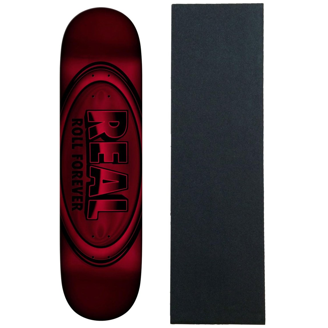 PRODUCT DETAILS Real Basalt DBX Oval Red Foil スケートボード デッキ 8.38" x 32.25" グリップテープ付き【商品仕様】・ 種別：スケートボード デッキ・ ブランド：Real・ デッキ幅：8.38インチ（約21.28cm）・ デッキ長さ：32.25インチ（約81.91cm）・ ホイールベース：14.5インチ（約36.83cm）・ 素材：DBX Basalt Construction（玄武岩繊維3層、メイプル材6層）・ 付属品：Black Diamond グリップテープ（1枚）【特徴】・ 玄武岩（バサルト）繊維を用いたDBX構造により、通常のデッキより薄く軽量でありながら、優れた強度と耐久性を実現しています。・ 個別の金型で精密にプレスされており、スペック通りの均一な形状に仕上げられています。・ 強度だけでなく、レスポンスの良さとポップ（弾き）の持続性に重点を置いて設計されています。・ ストリートやパーク走行に適した、コントロール性の高いパフォーマンスモデルです。・ すぐに貼り付け可能なブラックダイヤモンド製のグリップテープが同梱されています。【ご注意】・ 海外並行輸入品のため、付属の説明書がある場合は英語表記となります。 ■ 商品について 海外輸入品（説明書は英語表記の場合あり） ■ ご注意 ・掲載画像は実物に近い色味になるよう調整しておりますが、ご利用の環境により差異が生じる場合があります。・複数店舗で在庫を共有しているため、ご注文後に在庫切れとなる場合がございます。 ■ 納期について お届けの目安を必ずご確認ください。 海外正規ルート仕入れ品 海外ブランド ▼ 海外正規ブランド店 正規代理店 ▼ 当 店 ※本商品は並行輸入品です 製造元は正規品と同一のブランド・メーカーです。当店では海外正規ルートより仕入れた商品を取り扱っております。流通ルートが異なるのみで、商品自体に違いはございません。 ── 当店の商品について ── 正規品のみ取り扱い 海外正規店・正規代理店から商品を直接仕入れ、国内に輸入して販売しております。 日本未入荷・海外限定モデルも多数 日本未入荷・海外限定モデルも多数取り扱っております。サイズ・カラー違いや海外限定で販売された製品など、日本では手に入りにくいアイテムをお届けいたします。 お求めやすい価格の理由 海外市場での価格差や流通ルートの違いにより、国内販売価格よりお求めやすくなっております。品質はそのままに、よりお手頃な価格でお届けいたします。 安心保証 ご使用前に万が一、製品に不具合がございました場合は、交換または商品代金のご返金にて対応させていただきます。商品到着後5日以内にご連絡ください。 ご注意 海外からの輸入品となります。海外輸送のため、外箱に軽微なスレ等がある場合がございますが、商品本体には影響ございません。 ※在庫状況は仕入先の在庫情報をもとに出来る限り正確に表示しておりますが、取寄せ商品のため、タイミングによりご注文後に欠品・キャンセルとなる場合がございます。 お探しの商品がございましたら、お気軽にご相談ください。