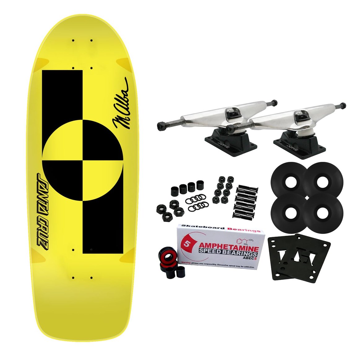 Santa Cruz Malba Crash Test Reissue スケートボード コンプリート 10.03" x 29.35"