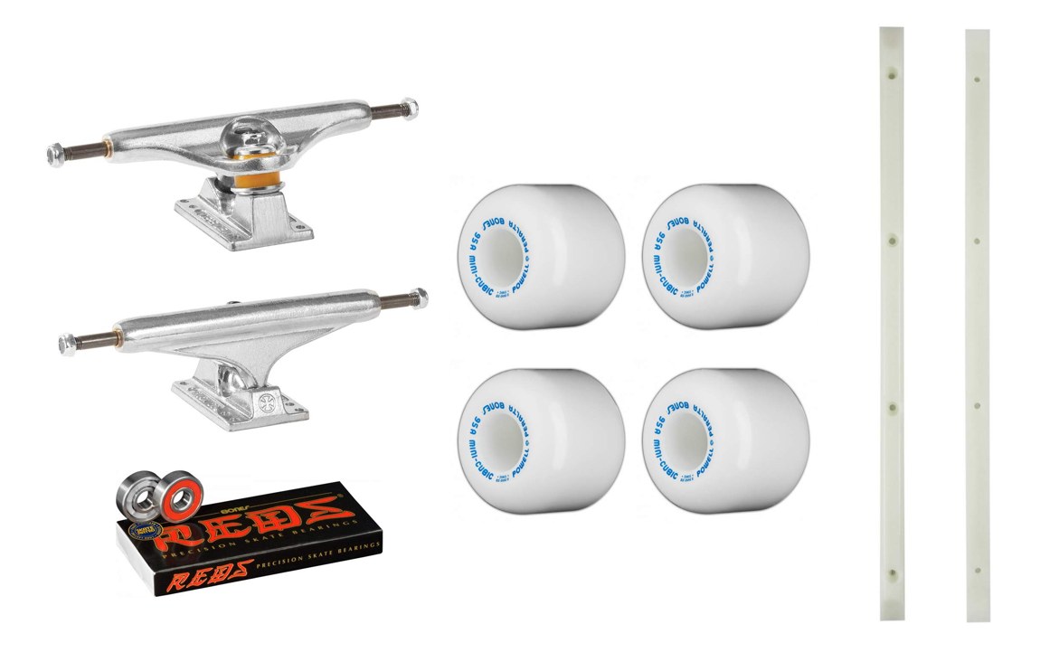 INDEPENDENT Powell Peralta Bones スケートボード パーツセット Stage 11 159 8.75インチ 64mm 95A Glow Rails