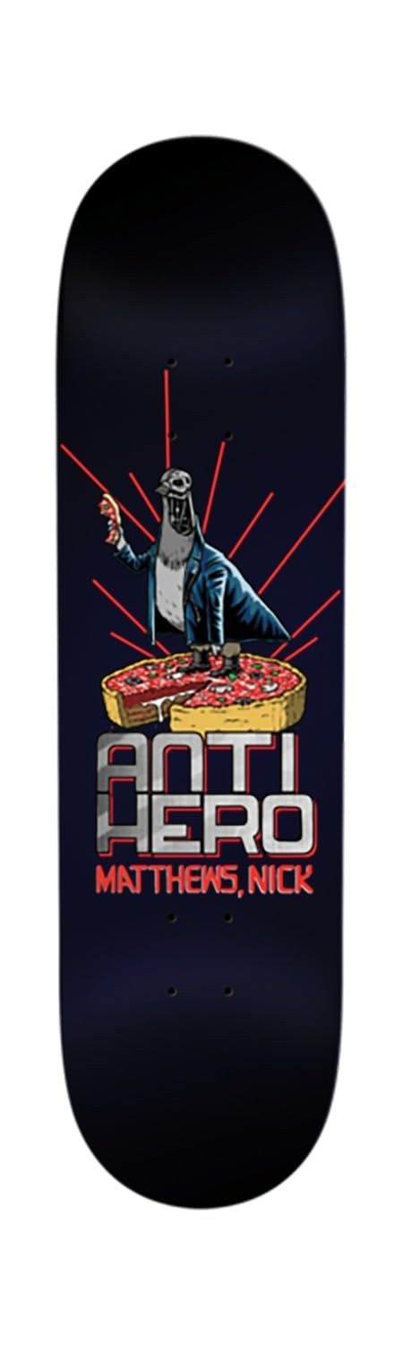 PRODUCT DETAILS Anti Hero Nick Matthews P2 Judgement スケートボード デッキ 8.38" x 32.25"【商品仕様】・ 種別：スケートボード デッキ・ デッキ幅：8.38インチ（約21.28cm）・ デッキ長：32.25インチ（約81.91cm）・ モデル：Nick Matthews P2 Judgement・ 構成：デッキのみ（グリップテープ別売）【特徴】・ 初心者からプロフェッショナルまで、あらゆるスキルレベルの方に適したデッキです。・ P2構造を採用しており、反発力に優れた設計となっています。・ ストリート、プール、パークなど様々なシーンでの滑走に対応可能です。・ トラック取り付け用の穴があらかじめ開けられており、スムーズな組み立てが可能です。【ご注意】・ 海外並行輸入品のため、付属の説明書がある場合は英語表記となります。 ■ 商品について 海外輸入品（説明書は英語表記の場合あり） ■ ご注意 ・掲載画像は実物に近い色味になるよう調整しておりますが、ご利用の環境により差異が生じる場合があります。・複数店舗で在庫を共有しているため、ご注文後に在庫切れとなる場合がございます。 ■ 納期について お届けの目安を必ずご確認ください。 海外正規ルート仕入れ品 海外ブランド ▼ 海外正規ブランド店 正規代理店 ▼ 当 店 ※本商品は並行輸入品です 製造元は正規品と同一のブランド・メーカーです。当店では海外正規ルートより仕入れた商品を取り扱っております。流通ルートが異なるのみで、商品自体に違いはございません。 ── 当店の商品について ── 正規品のみ取り扱い 海外正規店・正規代理店から商品を直接仕入れ、国内に輸入して販売しております。 日本未入荷・海外限定モデルも多数 日本未入荷・海外限定モデルも多数取り扱っております。サイズ・カラー違いや海外限定で販売された製品など、日本では手に入りにくいアイテムをお届けいたします。 お求めやすい価格の理由 海外市場での価格差や流通ルートの違いにより、国内販売価格よりお求めやすくなっております。品質はそのままに、よりお手頃な価格でお届けいたします。 安心保証 ご使用前に万が一、製品に不具合がございました場合は、交換または商品代金のご返金にて対応させていただきます。商品到着後5日以内にご連絡ください。 ご注意 海外からの輸入品となります。海外輸送のため、外箱に軽微なスレ等がある場合がございますが、商品本体には影響ございません。 ※在庫状況は仕入先の在庫情報をもとに出来る限り正確に表示しておりますが、取寄せ商品のため、タイミングによりご注文後に欠品・キャンセルとなる場合がございます。 お探しの商品がございましたら、お気軽にご相談ください。