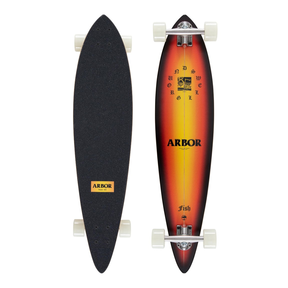 PRODUCT DETAILS Arbor Groundswell Drifter Fish ロングボード スケートボード コンプリート 37インチ【商品仕様】・ 種別：ロングボード / クルーザー（完成品）・ デッキサイズ：37インチ（約93.98cm）・ デッキ素材：7層サステナブル・カナディアンメープル・ トラック：Paris Reverse 50° 150mm Trucks・ ウィール：Arbor Easyrider Series - Mosh Wheels・ ベアリング：ABEC 7 Bearings（スペーサー付属）【特徴】・ サステナブルな供給源から調達された高品質なカナディアンメープルを7層に重ねた耐久性の高いデッキです。・ 37インチのサイズとフィッシュテイル形状により、安定感のある快適なクルージングを楽しめます。・ 旋回性に優れたParis Reverse 50°トラックを採用し、スムーズなカービングが可能です。・ 街乗りや長距離の移動に適したソフトなEasyriderシリーズのウィールを装備しています。【ご注意】・ 海外並行輸入品のため、付属の説明書がある場合は英語表記となります。 ■ 商品について 海外輸入品（説明書は英語表記の場合あり） ■ ご注意 ・掲載画像は実物に近い色味になるよう調整しておりますが、ご利用の環境により差異が生じる場合があります。・複数店舗で在庫を共有しているため、ご注文後に在庫切れとなる場合がございます。 ■ 納期について お届けの目安を必ずご確認ください。 海外正規ルート仕入れ品 海外ブランド ▼ 海外正規ブランド店 正規代理店 ▼ 当 店 ※本商品は並行輸入品です 製造元は正規品と同一のブランド・メーカーです。当店では海外正規ルートより仕入れた商品を取り扱っております。流通ルートが異なるのみで、商品自体に違いはございません。 ── 当店の商品について ── 正規品のみ取り扱い 海外正規店・正規代理店から商品を直接仕入れ、国内に輸入して販売しております。 日本未入荷・海外限定モデルも多数 日本未入荷・海外限定モデルも多数取り扱っております。サイズ・カラー違いや海外限定で販売された製品など、日本では手に入りにくいアイテムをお届けいたします。 お求めやすい価格の理由 海外市場での価格差や流通ルートの違いにより、国内販売価格よりお求めやすくなっております。品質はそのままに、よりお手頃な価格でお届けいたします。 安心保証 ご使用前に万が一、製品に不具合がございました場合は、交換または商品代金のご返金にて対応させていただきます。商品到着後5日以内にご連絡ください。 ご注意 海外からの輸入品となります。海外輸送のため、外箱に軽微なスレ等がある場合がございますが、商品本体には影響ございません。 ※在庫状況は仕入先の在庫情報をもとに出来る限り正確に表示しておりますが、取寄せ商品のため、タイミングによりご注文後に欠品・キャンセルとなる場合がございます。 お探しの商品がございましたら、お気軽にご相談ください。