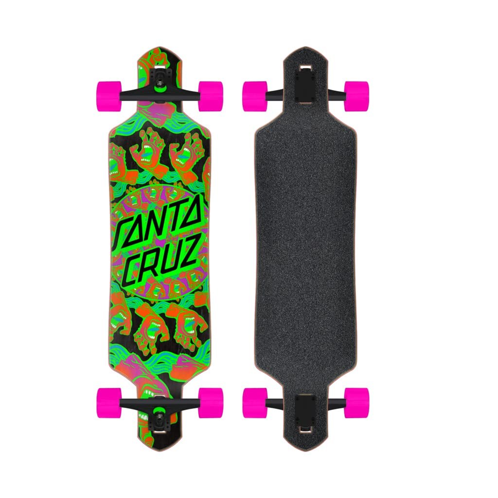 PRODUCT DETAILS Santa Cruz Mandala Hand Drop Through ロングボード 9.0 x 36インチ スケートボード コンプリート【商品仕様】・ 種別：ロングボード（コンプリート/完成品）・ デッキサイズ：9.0インチ x 36インチ（約22.86cm x 91.44cm）・ 構成：デッキ、トラック、ウィール、ベアリング、グリップテープ・ パッケージ重量：約2.5kg【特徴】・ デッキを低い位置にマウントするドロップスルー構造により、重心が低く安定した走行が可能です。・ 全長36インチのロングサイズで、ゆったりとしたクルージングやダウンヒルに適した形状です。・ Santa Cruzの定番グラフィックとマンダラ模様を組み合わせたデザインが施されています。・ 組み立て済みの完成品（コンプリート）モデルのため、届いてすぐに使用を開始できます。【ご注意】・ 海外並行輸入品のため、付属の説明書がある場合は英語表記となります。 ■ 商品について 海外輸入品（説明書は英語表記の場合あり） ■ ご注意 ・掲載画像は実物に近い色味になるよう調整しておりますが、ご利用の環境により差異が生じる場合があります。・複数店舗で在庫を共有しているため、ご注文後に在庫切れとなる場合がございます。 ■ 納期について お届けの目安を必ずご確認ください。 海外正規ルート仕入れ品 海外ブランド ▼ 海外正規ブランド店 正規代理店 ▼ 当 店 ※本商品は並行輸入品です 製造元は正規品と同一のブランド・メーカーです。当店では海外正規ルートより仕入れた商品を取り扱っております。流通ルートが異なるのみで、商品自体に違いはございません。 ── 当店の商品について ── 正規品のみ取り扱い 海外正規店・正規代理店から商品を直接仕入れ、国内に輸入して販売しております。 日本未入荷・海外限定モデルも多数 日本未入荷・海外限定モデルも多数取り扱っております。サイズ・カラー違いや海外限定で販売された製品など、日本では手に入りにくいアイテムをお届けいたします。 お求めやすい価格の理由 海外市場での価格差や流通ルートの違いにより、国内販売価格よりお求めやすくなっております。品質はそのままに、よりお手頃な価格でお届けいたします。 安心保証 ご使用前に万が一、製品に不具合がございました場合は、交換または商品代金のご返金にて対応させていただきます。商品到着後5日以内にご連絡ください。 ご注意 海外からの輸入品となります。海外輸送のため、外箱に軽微なスレ等がある場合がございますが、商品本体には影響ございません。 ※在庫状況は仕入先の在庫情報をもとに出来る限り正確に表示しておりますが、取寄せ商品のため、タイミングによりご注文後に欠品・キャンセルとなる場合がございます。 お探しの商品がございましたら、お気軽にご相談ください。