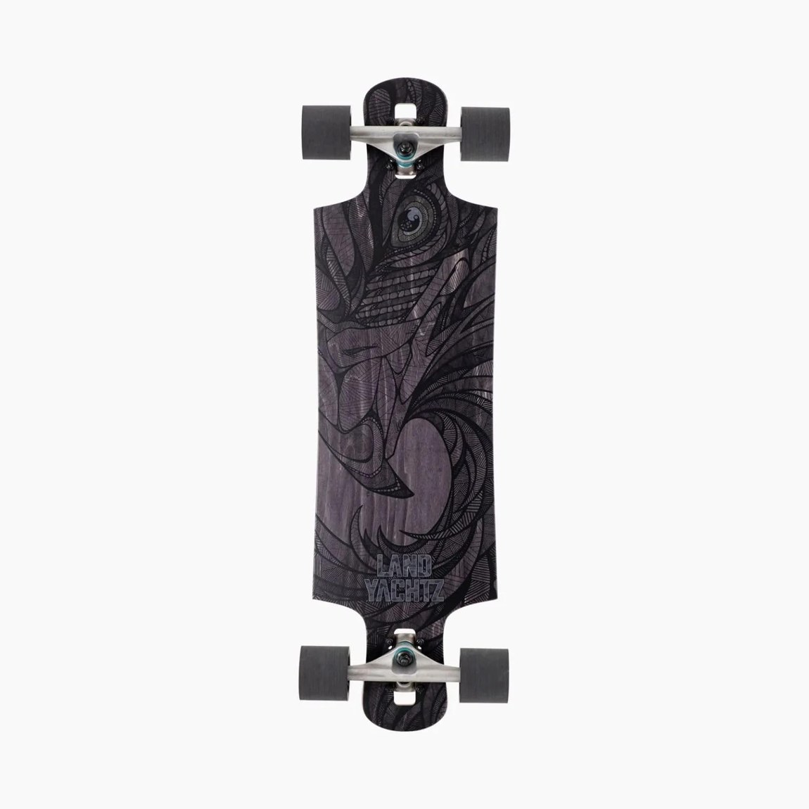 PRODUCT DETAILS Landyachtz Drop Hammer Black Eagle ロングボード スケートボード コンプリート 35インチ 10インチ【商品仕様】・ 種別：ロングボード（コンプリート・完成品）・ デッキサイズ：長さ 35インチ（約88.9cm）× 幅 10インチ（約25.4cm）・ デッキ素材：7層メイプル・ トラック：180mm Polar Bear（トラディショナル）・ ウィール：73mm 78a Plow Kings・ 構成：ドロップスルー・マウント【特徴】・ 左右対称のドロップスルー形状を採用しており、重心が低く安定した走行と軽快なプッシュが可能です。・ 車高が低いため、長距離の移動や街中でのクルージング、通勤などの用途に適した設計です。・ 180mmのPolar Bearトラックにより、急激なターンを抑えた安定感のあるカービングを楽しめます。・ 73mmの大口径ソフトウィールを装備し、荒れた路面でも滑らかで高速な走行を実現します。・ 適度なフレックス性を持つ7層メイプル構造で、初心者の方でも扱いやすい安定性を備えています。【ご注意】・ 海外並行輸入品のため、付属の説明書がある場合は英語表記となります。 ■ 商品について 海外輸入品（説明書は英語表記の場合あり） ■ ご注意 ・掲載画像は実物に近い色味になるよう調整しておりますが、ご利用の環境により差異が生じる場合があります。・複数店舗で在庫を共有しているため、ご注文後に在庫切れとなる場合がございます。 ■ 納期について お届けの目安を必ずご確認ください。 海外正規ルート仕入れ品 海外ブランド ▼ 海外正規ブランド店 正規代理店 ▼ 当 店 ※本商品は並行輸入品です 製造元は正規品と同一のブランド・メーカーです。当店では海外正規ルートより仕入れた商品を取り扱っております。流通ルートが異なるのみで、商品自体に違いはございません。 ── 当店の商品について ── 正規品のみ取り扱い 海外正規店・正規代理店から商品を直接仕入れ、国内に輸入して販売しております。 日本未入荷・海外限定モデルも多数 日本未入荷・海外限定モデルも多数取り扱っております。サイズ・カラー違いや海外限定で販売された製品など、日本では手に入りにくいアイテムをお届けいたします。 お求めやすい価格の理由 海外市場での価格差や流通ルートの違いにより、国内販売価格よりお求めやすくなっております。品質はそのままに、よりお手頃な価格でお届けいたします。 安心保証 ご使用前に万が一、製品に不具合がございました場合は、交換または商品代金のご返金にて対応させていただきます。商品到着後5日以内にご連絡ください。 ご注意 海外からの輸入品となります。海外輸送のため、外箱に軽微なスレ等がある場合がございますが、商品本体には影響ございません。 ※在庫状況は仕入先の在庫情報をもとに出来る限り正確に表示しておりますが、取寄せ商品のため、タイミングによりご注文後に欠品・キャンセルとなる場合がございます。 お探しの商品がございましたら、お気軽にご相談ください。