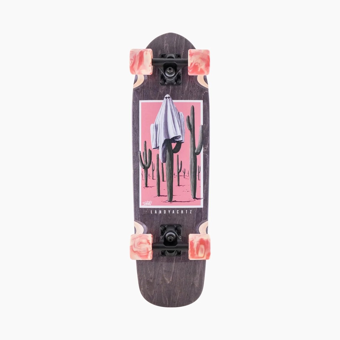 PRODUCT DETAILS Landyachtz Dinghy Classic Ghosted クルーザー スケートボード 28.5インチ 8.0インチ幅 コンプリート【商品仕様】・ 種別：クルーザー/スケートボード（コンプリートセット）・ デッキ幅：8.0インチ（約20.32cm）・ デッキ長：28.5インチ（約72.39cm）・ 素材：カナディアンメイプル（7層）・ トラック：Polar Bear 105mm・ ウィール：63mm Fatty Hawgs (78a)・ 構成：完成品（組み立て済み）【特徴】・ 持ち運びや保管に便利なコンパクトなサイズ感のクルーザーボードです。・ 7層のカナディアンメイプル構造により、耐久性と適度な硬さによるレスポンスを実現しています。・ 105mmのPolar Bearトラックを装備し、狭い道でのターンやカービングに対応します。・ 柔らかい63mmのFatty Hawgsウィールが路面の凹凸を吸収し、滑らかな走行を可能にします。・ 段差や障害物の回避、クイックな方向転換に役立つキックテールを備えています。【ご注意】・ 海外並行輸入品のため、付属の説明書がある場合は英語表記となります。 ■ 商品について 海外輸入品（説明書は英語表記の場合あり） ■ ご注意 ・掲載画像は実物に近い色味になるよう調整しておりますが、ご利用の環境により差異が生じる場合があります。・複数店舗で在庫を共有しているため、ご注文後に在庫切れとなる場合がございます。 ■ 納期について お届けの目安を必ずご確認ください。 海外正規ルート仕入れ品 海外ブランド ▼ 海外正規ブランド店 正規代理店 ▼ 当 店 ※本商品は並行輸入品です 製造元は正規品と同一のブランド・メーカーです。当店では海外正規ルートより仕入れた商品を取り扱っております。流通ルートが異なるのみで、商品自体に違いはございません。 ── 当店の商品について ── 正規品のみ取り扱い 海外正規店・正規代理店から商品を直接仕入れ、国内に輸入して販売しております。 日本未入荷・海外限定モデルも多数 日本未入荷・海外限定モデルも多数取り扱っております。サイズ・カラー違いや海外限定で販売された製品など、日本では手に入りにくいアイテムをお届けいたします。 お求めやすい価格の理由 海外市場での価格差や流通ルートの違いにより、国内販売価格よりお求めやすくなっております。品質はそのままに、よりお手頃な価格でお届けいたします。 安心保証 ご使用前に万が一、製品に不具合がございました場合は、交換または商品代金のご返金にて対応させていただきます。商品到着後5日以内にご連絡ください。 ご注意 海外からの輸入品となります。海外輸送のため、外箱に軽微なスレ等がある場合がございますが、商品本体には影響ございません。 ※在庫状況は仕入先の在庫情報をもとに出来る限り正確に表示しておりますが、取寄せ商品のため、タイミングによりご注文後に欠品・キャンセルとなる場合がございます。 お探しの商品がございましたら、お気軽にご相談ください。
