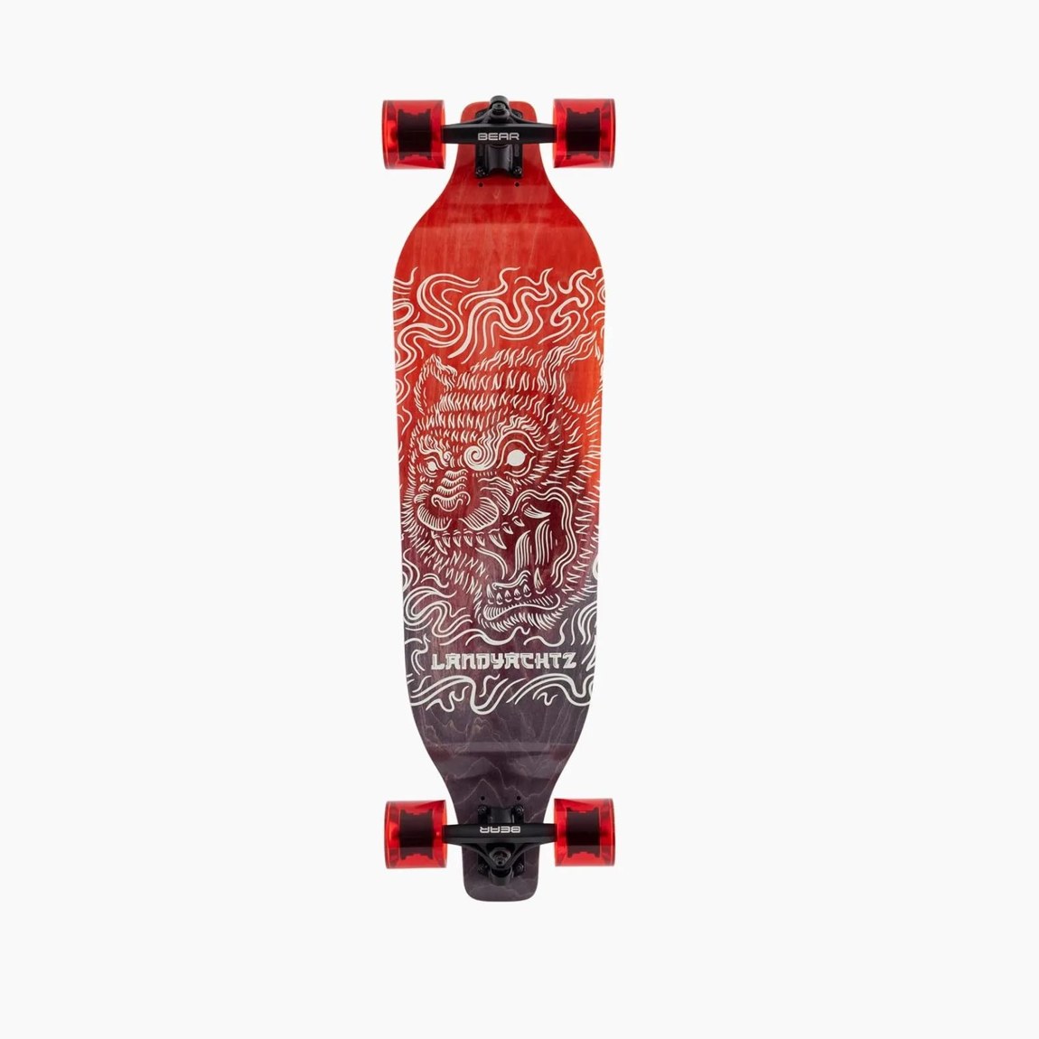 PRODUCT DETAILS Landyachtz Evo 36 ロングボード コンプリート 9.5 x 36 inch【商品仕様】・ 種別：ロングボード（コンプリート）・ 全長：36インチ（約91.44cm）・ 幅：9.5インチ（約24.13cm）・ ホイールベース：28.8 - 29.3インチ（約73.15 - 74.42cm）・ トラック：Gen 6 Bear Trucks（155mm 40度）・ ウィール：74mm Plow King GT Wheels・ 構成：完成品（デッキ・トラック・ウィール一式）【特徴】・ 足の位置を下げるドロップダウン設計により、重心が低くなり走行時の安定性とプッシュのしやすさを向上させています。・ フロントのトラック取付部を+10度、リアを-10度に設定したディレクショナル形状で、高速域での制御をサポートします。・ わずかなキャンバー構造を採用することで、路面の起伏による底擦りを軽減し、スムーズな走行を維持します。・ 深いコンケーブが足元をしっかりと固定し、ダウンヒルやパンプトラックでの安定したライディングを提供します。・ ウィールカットアウトにより、大型のウィールを装着してもウィールバイトのリスクを最小限に抑える設計です。【ご注意】・ 海外並行輸入品のため、付属の説明書がある場合は英語表記となります。 ■ 商品について 海外輸入品（説明書は英語表記の場合あり） ■ ご注意 ・掲載画像は実物に近い色味になるよう調整しておりますが、ご利用の環境により差異が生じる場合があります。・複数店舗で在庫を共有しているため、ご注文後に在庫切れとなる場合がございます。 ■ 納期について お届けの目安を必ずご確認ください。 海外正規ルート仕入れ品 海外ブランド ▼ 海外正規ブランド店 正規代理店 ▼ 当 店 ※本商品は並行輸入品です 製造元は正規品と同一のブランド・メーカーです。当店では海外正規ルートより仕入れた商品を取り扱っております。流通ルートが異なるのみで、商品自体に違いはございません。 ── 当店の商品について ── 正規品のみ取り扱い 海外正規店・正規代理店から商品を直接仕入れ、国内に輸入して販売しております。 日本未入荷・海外限定モデルも多数 日本未入荷・海外限定モデルも多数取り扱っております。サイズ・カラー違いや海外限定で販売された製品など、日本では手に入りにくいアイテムをお届けいたします。 お求めやすい価格の理由 海外市場での価格差や流通ルートの違いにより、国内販売価格よりお求めやすくなっております。品質はそのままに、よりお手頃な価格でお届けいたします。 安心保証 ご使用前に万が一、製品に不具合がございました場合は、交換または商品代金のご返金にて対応させていただきます。商品到着後5日以内にご連絡ください。 ご注意 海外からの輸入品となります。海外輸送のため、外箱に軽微なスレ等がある場合がございますが、商品本体には影響ございません。 ※在庫状況は仕入先の在庫情報をもとに出来る限り正確に表示しておりますが、取寄せ商品のため、タイミングによりご注文後に欠品・キャンセルとなる場合がございます。 お探しの商品がございましたら、お気軽にご相談ください。