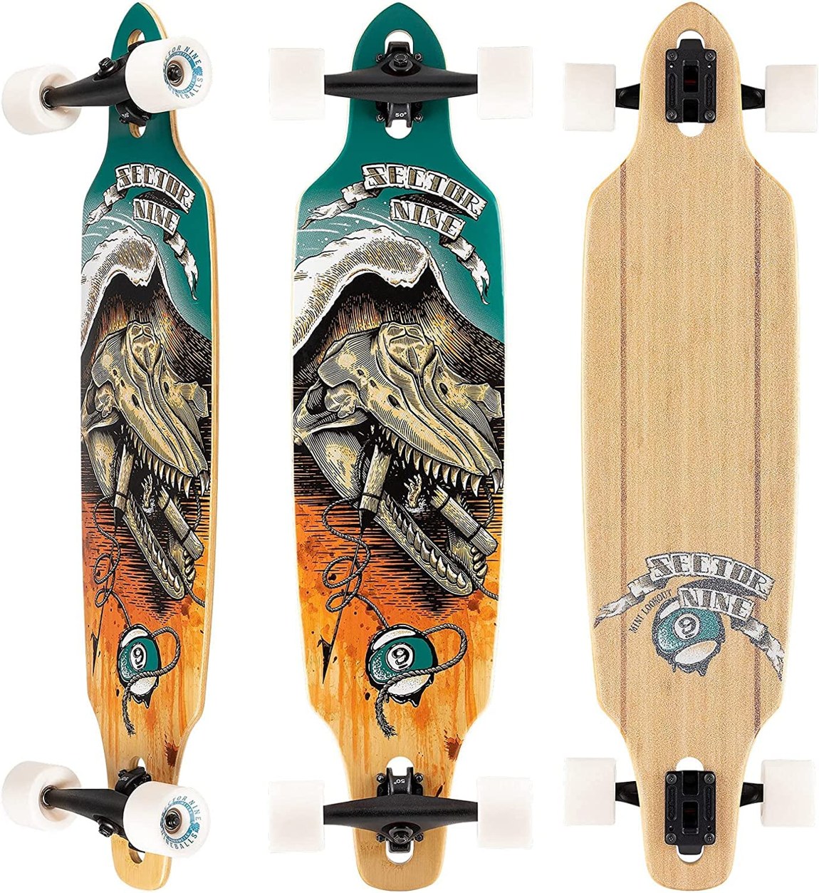 Sector 9 Mini Lookout Wreckage ロングボード コンプリート 9.25