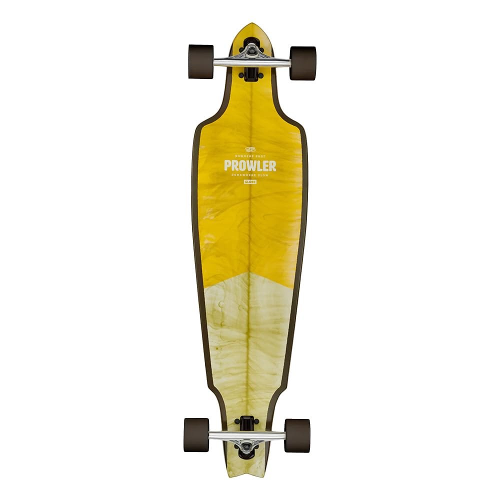 PRODUCT DETAILS Globe Prowler Classic Somewhere Fast ロングボード コンプリート 38インチ (38x10インチ)【商品仕様】・ 種別：ロングボード（コンプリート完成品）・ デッキサイズ：38 x 10インチ（約96.5 x 25.4cm）・ ホイールベース：29インチ（約73.6cm）・ トラック：180mm Slant リバースキングピン トラック・ ウィール：70mm 78a Conical Cruiser ウィール・ 凹面（コンケーブ）：メロウ サイドトゥサイド コンケーブ【特徴】・ 38インチの安定したデッキサイズで、クルージングやカービング、軽めのダウンヒル走行に適しています。・ 180mmのSlantリバースキングピントラックを搭載し、スムーズな旋回性能とレスポンスを両立しています。・ 70mm 78aのソフトウィールを採用しており、荒れた路面でも滑らかでグリップ力の高い走行が可能です。・ 緩やかなサイドトゥサイドコンケーブ形状により、足元の安定感とボードの操作性を高めています。・ Globe独自のグラフィック「Somewhere Fast」を配した、デザイン性と機能性を備えたモデルです。【ご注意】・ 海外並行輸入品のため、付属の説明書がある場合は英語表記となります。 ■ 商品について 海外輸入品（説明書は英語表記の場合あり） ■ ご注意 ・掲載画像は実物に近い色味になるよう調整しておりますが、ご利用の環境により差異が生じる場合があります。・複数店舗で在庫を共有しているため、ご注文後に在庫切れとなる場合がございます。 ■ 納期について お届けの目安を必ずご確認ください。 海外正規ルート仕入れ品 海外ブランド ▼ 海外正規ブランド店 正規代理店 ▼ 当 店 ※本商品は並行輸入品です 製造元は正規品と同一のブランド・メーカーです。当店では海外正規ルートより仕入れた商品を取り扱っております。流通ルートが異なるのみで、商品自体に違いはございません。 ── 当店の商品について ── 正規品のみ取り扱い 海外正規店・正規代理店から商品を直接仕入れ、国内に輸入して販売しております。 日本未入荷・海外限定モデルも多数 日本未入荷・海外限定モデルも多数取り扱っております。サイズ・カラー違いや海外限定で販売された製品など、日本では手に入りにくいアイテムをお届けいたします。 お求めやすい価格の理由 海外市場での価格差や流通ルートの違いにより、国内販売価格よりお求めやすくなっております。品質はそのままに、よりお手頃な価格でお届けいたします。 安心保証 ご使用前に万が一、製品に不具合がございました場合は、交換または商品代金のご返金にて対応させていただきます。商品到着後5日以内にご連絡ください。 ご注意 海外からの輸入品となります。海外輸送のため、外箱に軽微なスレ等がある場合がございますが、商品本体には影響ございません。 ※在庫状況は仕入先の在庫情報をもとに出来る限り正確に表示しておりますが、取寄せ商品のため、タイミングによりご注文後に欠品・キャンセルとなる場合がございます。 お探しの商品がございましたら、お気軽にご相談ください。