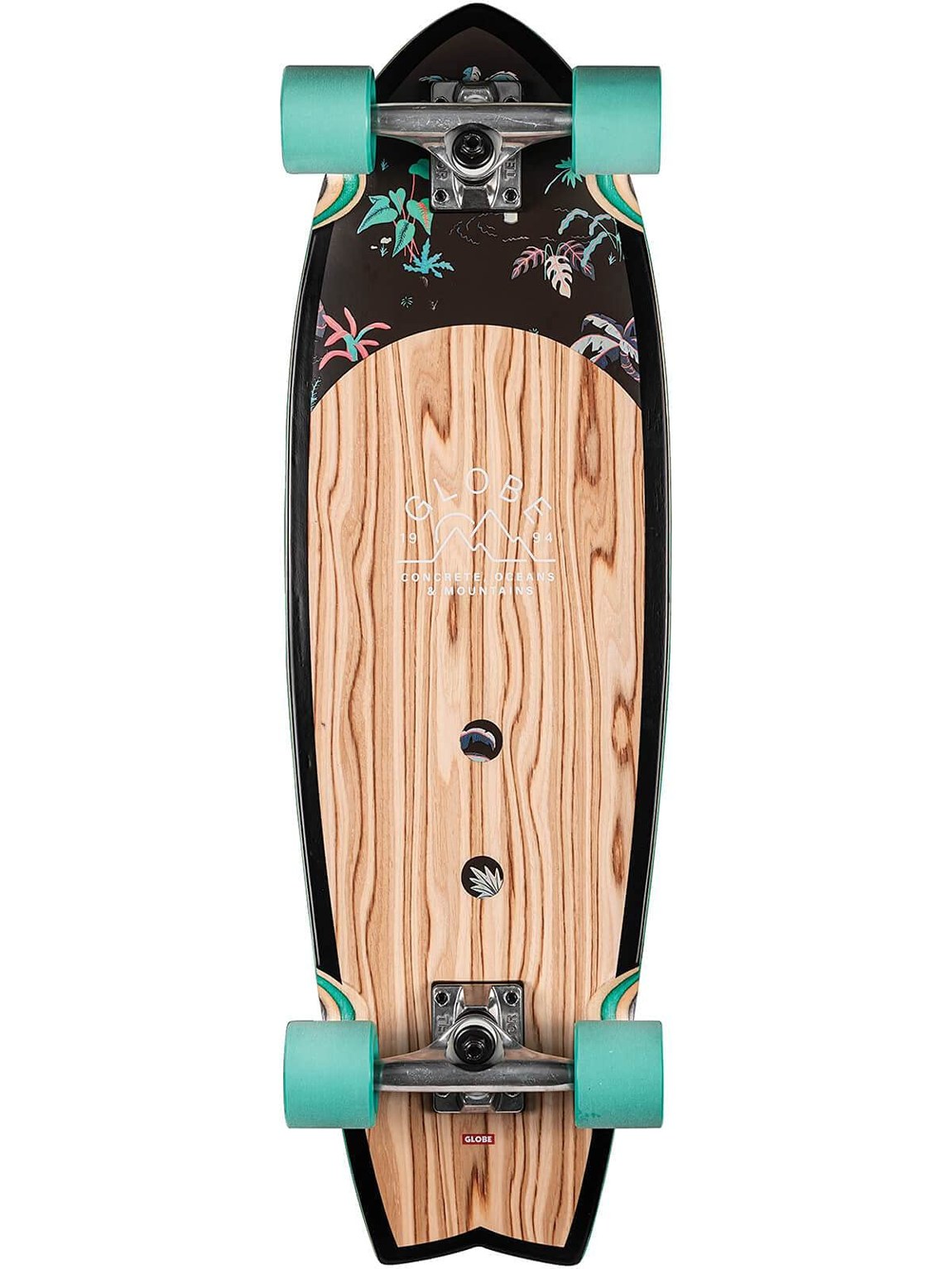 PRODUCT DETAILS Globe Sun City Onshore クルーザー スケートボード 30" x 9.0" コンプリート Swallow Tail【商品仕様】・ 種別：クルーザー/サーフスケート コンプリート・ デッキサイズ：30インチ x 9.0インチ (約76.2cm x 22.8cm)・ ホイールベース：18.5インチ (約47.0cm)・ 素材：Resin-7 ハードロックメイプル・ トラック：Revenge トラック・ ウィール：62mm 78a・ 形状：メロウコンケーブ、キックテイル、スワローテイル【特徴】・ Revengeトラックを搭載し、広い可動域によりサーフィンのような操作性を実現したOnshoreシリーズです。・ 通常のクルーザーとしてのプッシュ時の安定性を維持しながら、深いターンやカービングが可能です。・ デッキにはResin-7（エポキシ樹脂接着）のハードロックメイプルを使用し、耐久性を高めています。・ 62mmのソフトウィールを採用しており、路面の振動を吸収し滑らかな走行が可能です。・ 操作性に優れたミッドサイズのボディに、フィッシュテール形状を組み合わせたデザインです。【ご注意】・ 海外並行輸入品のため、付属の説明書がある場合は英語表記となります。 ■ 商品について 海外輸入品（説明書は英語表記の場合あり） ■ ご注意 ・掲載画像は実物に近い色味になるよう調整しておりますが、ご利用の環境により差異が生じる場合があります。・複数店舗で在庫を共有しているため、ご注文後に在庫切れとなる場合がございます。 ■ 納期について お届けの目安を必ずご確認ください。 海外正規ルート仕入れ品 海外ブランド ▼ 海外正規ブランド店 正規代理店 ▼ 当 店 ※本商品は並行輸入品です 製造元は正規品と同一のブランド・メーカーです。当店では海外正規ルートより仕入れた商品を取り扱っております。流通ルートが異なるのみで、商品自体に違いはございません。 ── 当店の商品について ── 正規品のみ取り扱い 海外正規店・正規代理店から商品を直接仕入れ、国内に輸入して販売しております。 日本未入荷・海外限定モデルも多数 日本未入荷・海外限定モデルも多数取り扱っております。サイズ・カラー違いや海外限定で販売された製品など、日本では手に入りにくいアイテムをお届けいたします。 お求めやすい価格の理由 海外市場での価格差や流通ルートの違いにより、国内販売価格よりお求めやすくなっております。品質はそのままに、よりお手頃な価格でお届けいたします。 安心保証 ご使用前に万が一、製品に不具合がございました場合は、交換または商品代金のご返金にて対応させていただきます。商品到着後5日以内にご連絡ください。 ご注意 海外からの輸入品となります。海外輸送のため、外箱に軽微なスレ等がある場合がございますが、商品本体には影響ございません。 ※在庫状況は仕入先の在庫情報をもとに出来る限り正確に表示しておりますが、取寄せ商品のため、タイミングによりご注文後に欠品・キャンセルとなる場合がございます。 お探しの商品がございましたら、お気軽にご相談ください。