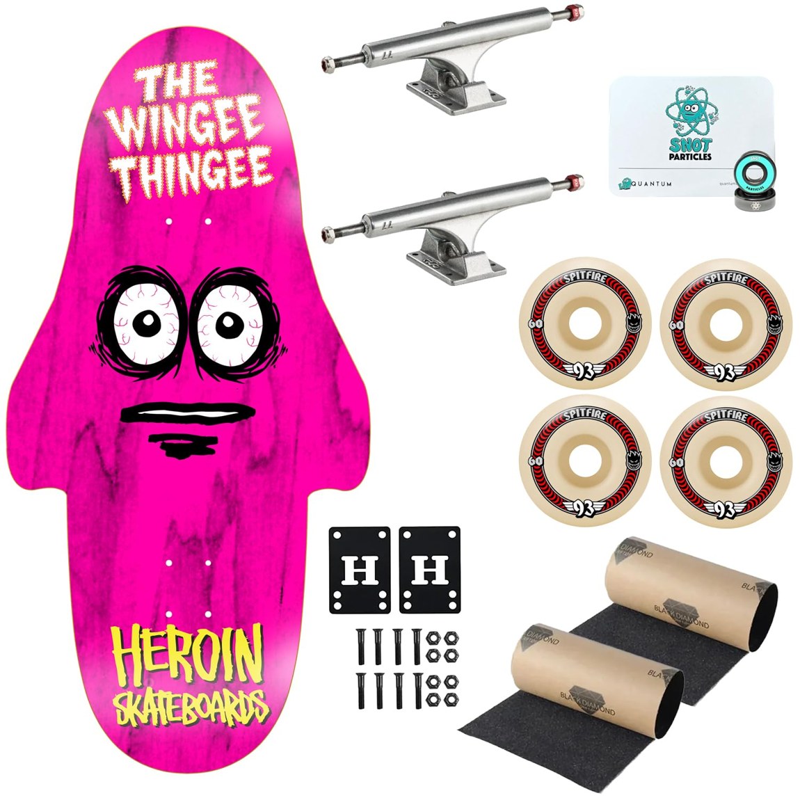 Heroin Wingy Thingee スケートボード コンプリート 15.25インチ Ace AF1 Spitfire...