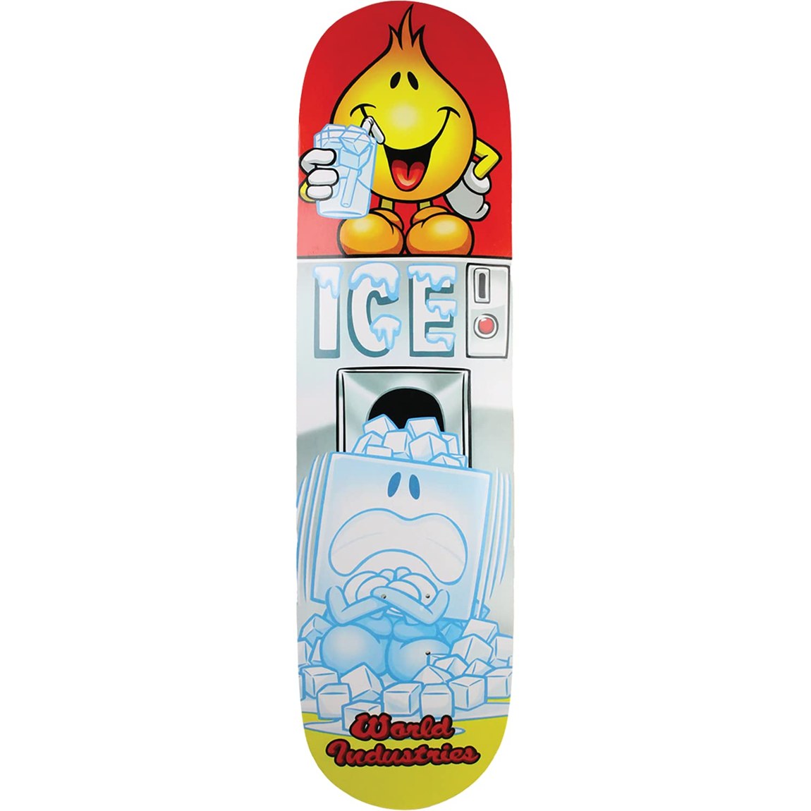 PRODUCT DETAILS World Industries Ice Cube Willy スケートボード コンプリート 8.25インチ【商品仕様】・ ブランド：World Industries・ 種別：スケートボード コンプリート（完成品）・ デッキ幅：8.25インチ（約20.95cm）・ ウィール：Mini-Logo 53mm・ トラック：軽量ハイパフォーマンス仕様・ ベアリング：スケート専用ベアリング・ グリップテープ：ブラック【特徴】・ 人気ブランドWorld Industriesのデッキを使用したコンプリートセットです。・ 足回りのパーツにはMini-Logo製の高品質なコンポーネントを採用しています。・ デッキ幅8.25インチは安定感があり、ストリートからパークまで幅広く対応可能です。・ 組み立て済みの状態でのお届けとなるため、到着後すぐにご使用いただけます。【ご注意】・ 海外並行輸入品のため、付属の説明書がある場合は英語表記となります。 ■ 商品について 海外輸入品（説明書は英語表記の場合あり） ■ ご注意 ・掲載画像は実物に近い色味になるよう調整しておりますが、ご利用の環境により差異が生じる場合があります。・複数店舗で在庫を共有しているため、ご注文後に在庫切れとなる場合がございます。 ■ 納期について お届けの目安を必ずご確認ください。 海外正規ルート仕入れ品 海外ブランド ▼ 海外正規ブランド店 正規代理店 ▼ 当 店 ※本商品は並行輸入品です 製造元は正規品と同一のブランド・メーカーです。当店では海外正規ルートより仕入れた商品を取り扱っております。流通ルートが異なるのみで、商品自体に違いはございません。 ── 当店の商品について ── 正規品のみ取り扱い 海外正規店・正規代理店から商品を直接仕入れ、国内に輸入して販売しております。 日本未入荷・海外限定モデルも多数 日本未入荷・海外限定モデルも多数取り扱っております。サイズ・カラー違いや海外限定で販売された製品など、日本では手に入りにくいアイテムをお届けいたします。 お求めやすい価格の理由 海外市場での価格差や流通ルートの違いにより、国内販売価格よりお求めやすくなっております。品質はそのままに、よりお手頃な価格でお届けいたします。 安心保証 ご使用前に万が一、製品に不具合がございました場合は、交換または商品代金のご返金にて対応させていただきます。商品到着後5日以内にご連絡ください。 ご注意 海外からの輸入品となります。海外輸送のため、外箱に軽微なスレ等がある場合がございますが、商品本体には影響ございません。 ※在庫状況は仕入先の在庫情報をもとに出来る限り正確に表示しておりますが、取寄せ商品のため、タイミングによりご注文後に欠品・キャンセルとなる場合がございます。 お探しの商品がございましたら、お気軽にご相談ください。