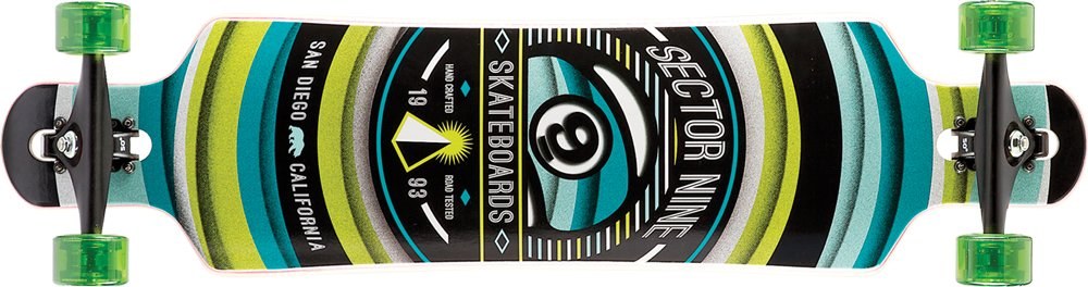 Sector 9 Meridian ロングボード コンプリート スケートボード 9.75 x 40.0 インチ