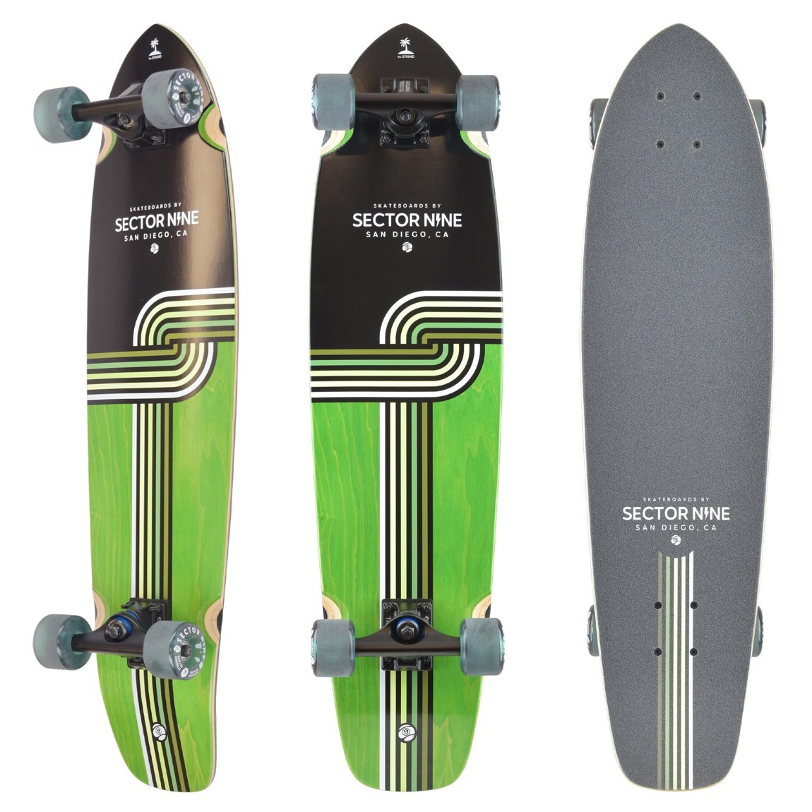 PRODUCT DETAILS Sector 9 Strand Shralper サーフスケート コンプリート スケートボード 34.0" x 8.7"【商品仕様】・ 種別：サーフスケート / コンプリート（完成品）・ デッキサイズ：長さ 34.0インチ（約86.36cm） × 幅 8.7インチ（約22.10cm）・ ホイールベース：20.5インチ（約52.07cm）・ 素材：7層メイプル（ブラックバールボトムベニヤ）・ トラック：フロント 8.0" Gullwing Driver / リア 8.0" Gullwing Shadow・ ウィール：61mm 78a Nineballs・ ベアリング：ABEC 5 Greaseball Bearings・ 付属品：0.25" リサイクルプラスチックライザー、1.25" 硬化スチールボルト、カスタムグリップテープ【特徴】・ フロントにGullwing Driverトラックを搭載した、サーフィンの陸上トレーニングに適したサーフスケートです。・ デッキには7層のメイプル材を使用し、ボトム面にはブラックバールの化粧板が施されています。・ キックテールを備えた形状で、マニューバーやコントロールがしやすい設計です。・ アーティストDerek Hallによるアートワークが施された、デザイン性の高いモデルです。・ 61mmのソフトウィールを採用しており、路面状況を問わずスムーズなライディングが可能です。【ご注意】・ 海外並行輸入品のため、付属の説明書がある場合は英語表記となります。 ■ 商品について 海外輸入品（説明書は英語表記の場合あり） ■ ご注意 ・掲載画像は実物に近い色味になるよう調整しておりますが、ご利用の環境により差異が生じる場合があります。・複数店舗で在庫を共有しているため、ご注文後に在庫切れとなる場合がございます。 ■ 納期について お届けの目安を必ずご確認ください。 海外正規ルート仕入れ品 海外ブランド ▼ 海外正規ブランド店 正規代理店 ▼ 当 店 ※本商品は並行輸入品です 製造元は正規品と同一のブランド・メーカーです。当店では海外正規ルートより仕入れた商品を取り扱っております。流通ルートが異なるのみで、商品自体に違いはございません。 ── 当店の商品について ── 正規品のみ取り扱い 海外正規店・正規代理店から商品を直接仕入れ、国内に輸入して販売しております。 日本未入荷・海外限定モデルも多数 日本未入荷・海外限定モデルも多数取り扱っております。サイズ・カラー違いや海外限定で販売された製品など、日本では手に入りにくいアイテムをお届けいたします。 お求めやすい価格の理由 海外市場での価格差や流通ルートの違いにより、国内販売価格よりお求めやすくなっております。品質はそのままに、よりお手頃な価格でお届けいたします。 安心保証 ご使用前に万が一、製品に不具合がございました場合は、交換または商品代金のご返金にて対応させていただきます。商品到着後5日以内にご連絡ください。 ご注意 海外からの輸入品となります。海外輸送のため、外箱に軽微なスレ等がある場合がございますが、商品本体には影響ございません。 ※在庫状況は仕入先の在庫情報をもとに出来る限り正確に表示しておりますが、取寄せ商品のため、タイミングによりご注文後に欠品・キャンセルとなる場合がございます。 お探しの商品がございましたら、お気軽にご相談ください。