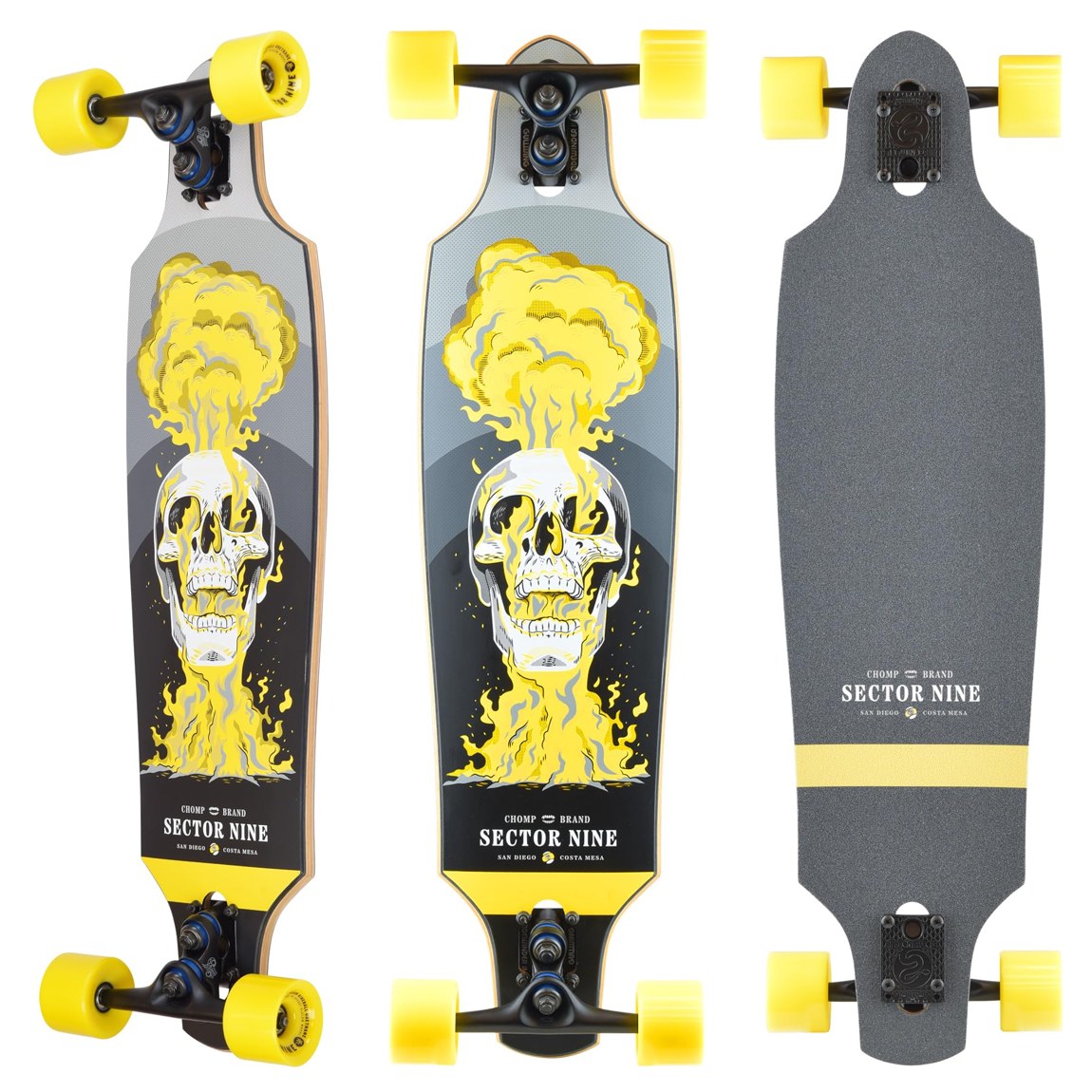 PRODUCT DETAILS Sector 9 Roundhouse Blown スケートボード コンプリート 8.85インチ ロングボード クルーザー【商品仕様】・ 種別：コンプリート スケートボード（ロングボード／クルーザー）・ デッキサイズ：幅 8.85インチ（約22.48cm）× 長さ 34.0インチ（約86.36cm）・ 素材：メイプル材・ トラック：Gullwing Sidewinder II トラック・ ウィール：69mm 78A Nineballs・ ベアリング：ABEC 5 Greaseball【特徴】・ ダブルキングピン仕様のトラックを装備しており、サーフィンのような深いターンやカービングが可能です。・ デッキの形状とコンケーブにより、ライディング時の安定性を高めた設計となっています。・ 振動吸収性に優れたソフトウィールを採用しており、荒れた路面でもスムーズな走行が可能です。・ パーツがすべて組み上がった状態の完成品（コンプリート）のため、届いてすぐに使用できます。・ クルージングから本格的なカービング練習まで幅広く対応するモデルです。【ご注意】・ 海外並行輸入品のため、付属の説明書がある場合は英語表記となります。 ■ 商品について 海外輸入品（説明書は英語表記の場合あり） ■ ご注意 ・掲載画像は実物に近い色味になるよう調整しておりますが、ご利用の環境により差異が生じる場合があります。・複数店舗で在庫を共有しているため、ご注文後に在庫切れとなる場合がございます。 ■ 納期について お届けの目安を必ずご確認ください。 海外正規ルート仕入れ品 海外ブランド ▼ 海外正規ブランド店 正規代理店 ▼ 当 店 ※本商品は並行輸入品です 製造元は正規品と同一のブランド・メーカーです。当店では海外正規ルートより仕入れた商品を取り扱っております。流通ルートが異なるのみで、商品自体に違いはございません。 ── 当店の商品について ── 正規品のみ取り扱い 海外正規店・正規代理店から商品を直接仕入れ、国内に輸入して販売しております。 日本未入荷・海外限定モデルも多数 日本未入荷・海外限定モデルも多数取り扱っております。サイズ・カラー違いや海外限定で販売された製品など、日本では手に入りにくいアイテムをお届けいたします。 お求めやすい価格の理由 海外市場での価格差や流通ルートの違いにより、国内販売価格よりお求めやすくなっております。品質はそのままに、よりお手頃な価格でお届けいたします。 安心保証 ご使用前に万が一、製品に不具合がございました場合は、交換または商品代金のご返金にて対応させていただきます。商品到着後5日以内にご連絡ください。 ご注意 海外からの輸入品となります。海外輸送のため、外箱に軽微なスレ等がある場合がございますが、商品本体には影響ございません。 ※在庫状況は仕入先の在庫情報をもとに出来る限り正確に表示しておりますが、取寄せ商品のため、タイミングによりご注文後に欠品・キャンセルとなる場合がございます。 お探しの商品がございましたら、お気軽にご相談ください。