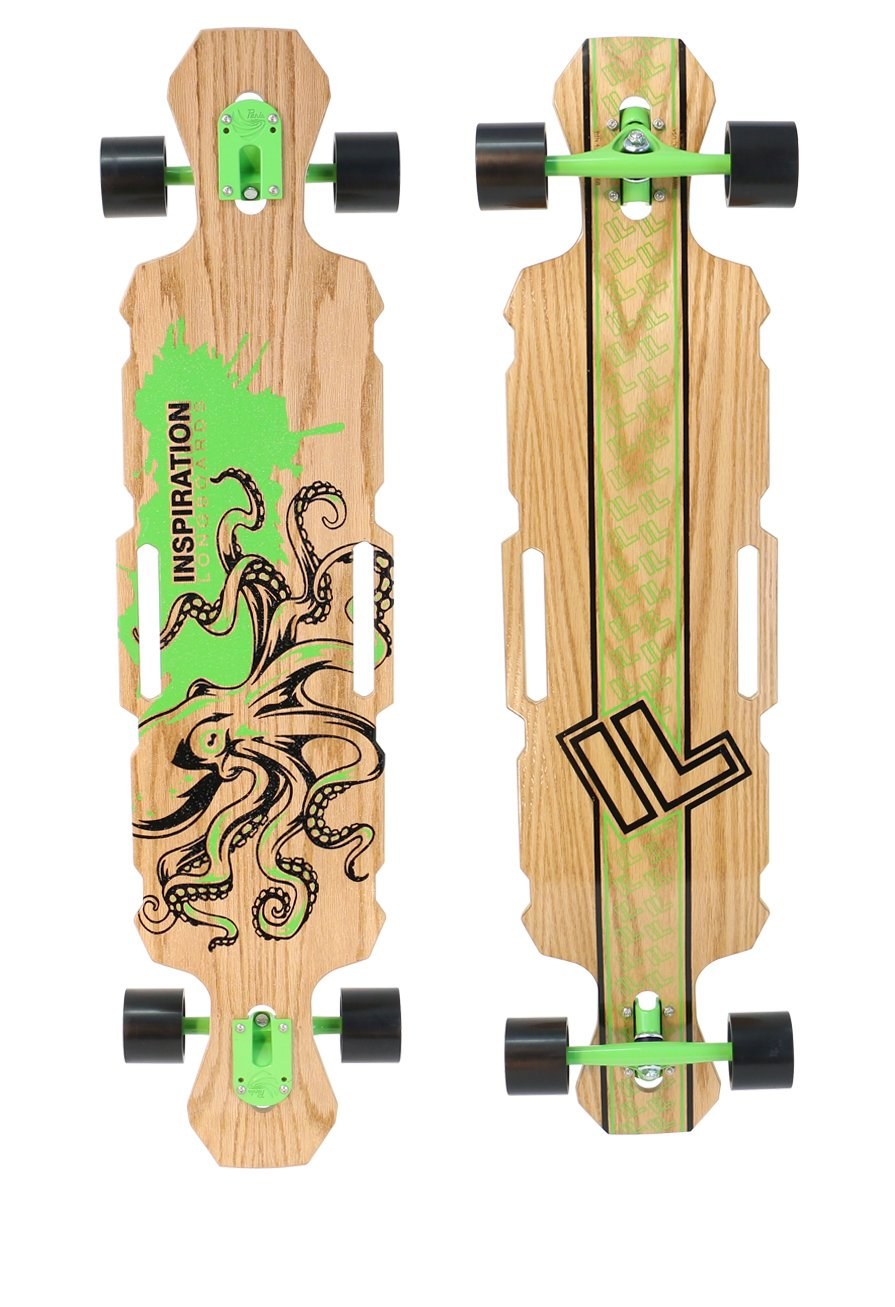 PRODUCT DETAILS Inspiration Longboards KARMA ロングボード コンプリート 竹製 Paris Trucks Divine Wheels スケートボード【商品仕様】・ 種別：ロングボード（完成品）・ デッキ素材：垂直積層竹、トライアキシャルグラスファイバー、ハードロックメイプル、有機由来樹脂・ トラック：Paris 50度 180mm（約18cm）・ ウィール：Divine Road Rippers 75mm（約7.5cm） / 82a・ ブッシュ：Divine 90a ウレタン・ グラフィック：Octopus（タコ）デザイン【特徴】・ 竹（バンブー）素材を中心にグラスファイバーとメイプルを組み合わせた、耐久性と柔軟性に優れたコンポジット構造のデッキです。・ キャンバー、コンケーブ、デュアルキックを備え、ドロップスルーおよびトップマウントの両方のセッティングに対応します。・ デッキには持ち運びに便利なハンドルホールが設けられており、移動時の携帯性や施錠の際の利便性が考慮されています。・ 路面振動を軽減するDivine 90aウレタンブッシュを標準装備し、スムーズなライディングを実現します。【ご注意】・ 海外並行輸入品のため、付属の説明書がある場合は英語表記となります。 ■ 商品について 海外輸入品（説明書は英語表記の場合あり） ■ ご注意 ・掲載画像は実物に近い色味になるよう調整しておりますが、ご利用の環境により差異が生じる場合があります。・複数店舗で在庫を共有しているため、ご注文後に在庫切れとなる場合がございます。 ■ 納期について お届けの目安を必ずご確認ください。 海外正規ルート仕入れ品 海外ブランド ▼ 海外正規ブランド店 正規代理店 ▼ 当 店 ※本商品は並行輸入品です 製造元は正規品と同一のブランド・メーカーです。当店では海外正規ルートより仕入れた商品を取り扱っております。流通ルートが異なるのみで、商品自体に違いはございません。 ── 当店の商品について ── 正規品のみ取り扱い 海外正規店・正規代理店から商品を直接仕入れ、国内に輸入して販売しております。 日本未入荷・海外限定モデルも多数 日本未入荷・海外限定モデルも多数取り扱っております。サイズ・カラー違いや海外限定で販売された製品など、日本では手に入りにくいアイテムをお届けいたします。 お求めやすい価格の理由 海外市場での価格差や流通ルートの違いにより、国内販売価格よりお求めやすくなっております。品質はそのままに、よりお手頃な価格でお届けいたします。 安心保証 ご使用前に万が一、製品に不具合がございました場合は、交換または商品代金のご返金にて対応させていただきます。商品到着後5日以内にご連絡ください。 ご注意 海外からの輸入品となります。海外輸送のため、外箱に軽微なスレ等がある場合がございますが、商品本体には影響ございません。 ※在庫状況は仕入先の在庫情報をもとに出来る限り正確に表示しておりますが、取寄せ商品のため、タイミングによりご注文後に欠品・キャンセルとなる場合がございます。 お探しの商品がございましたら、お気軽にご相談ください。