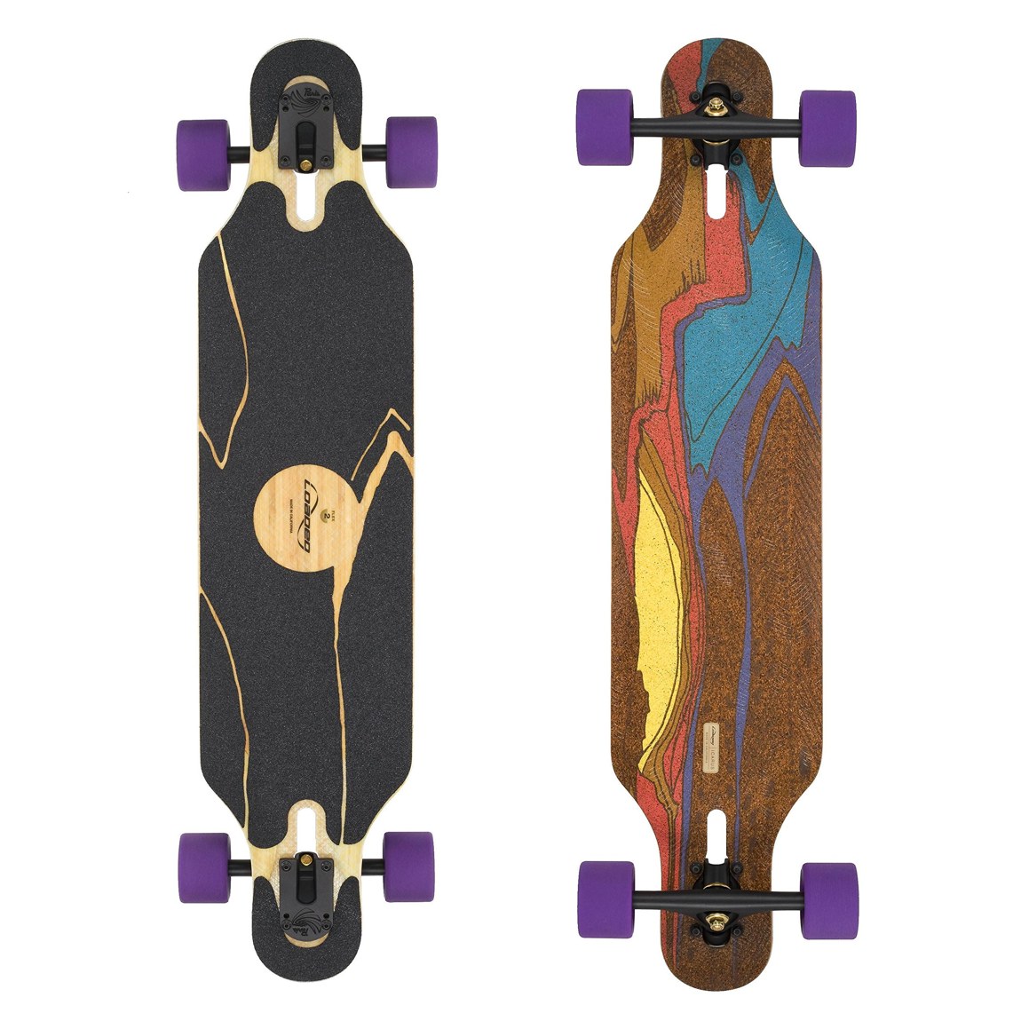 PRODUCT DETAILS Loaded Boards Icarus Flex 2 ロングボード スケートボード コンプリート 38.4インチ 8.6インチ【商品仕様】・ 種別：ロングボード コンプリート（完成品）・ デッキサイズ：長さ 38.4インチ（約97.5cm）× 幅 8.6インチ（約21.8cm）・ 素材：竹（バンブー）、ファイバーグラス、コルク（底部）・ フレックス：Flex 2（推奨体重：約34kg〜90kg）・ トラック：Paris 180mm 50°（マットブラック）・ ウィール：Orangatang Durian 75mm 83a・ ベアリング：Loaded Jehu V2・ 構成：ドロップスルー構造、キャンバープロファイル、バリアブルコンケーブ【特徴】・ 竹とファイバーグラスを垂直にラミネートした構造により、しなやかで反応の良いスノーボードのような乗り心地を実現しています。・ ドロップスルー式のトラックマウントによりデッキの位置が低く、安定したプッシュと走行が可能です。・ 底面に採用されたコルク層が走行中の路面振動を吸収し、スムーズなライディングをサポートします。・ フレア状のホイールウェル設計により、大型ウィールの装着を可能にしながら深いターンでのウィールバイトを軽減します。・ ノーズとテールのキックを利用して、ストリートでのナビゲーションやフリースタイルのトリックにも対応します。【ご注意】・ 海外並行輸入品のため、付属の説明書がある場合は英語表記となります。 ■ 商品について 海外輸入品（説明書は英語表記の場合あり） ■ ご注意 ・掲載画像は実物に近い色味になるよう調整しておりますが、ご利用の環境により差異が生じる場合があります。・複数店舗で在庫を共有しているため、ご注文後に在庫切れとなる場合がございます。 ■ 納期について お届けの目安を必ずご確認ください。 海外正規ルート仕入れ品 海外ブランド ▼ 海外正規ブランド店 正規代理店 ▼ 当 店 ※本商品は並行輸入品です 製造元は正規品と同一のブランド・メーカーです。当店では海外正規ルートより仕入れた商品を取り扱っております。流通ルートが異なるのみで、商品自体に違いはございません。 ── 当店の商品について ── 正規品のみ取り扱い 海外正規店・正規代理店から商品を直接仕入れ、国内に輸入して販売しております。 日本未入荷・海外限定モデルも多数 日本未入荷・海外限定モデルも多数取り扱っております。サイズ・カラー違いや海外限定で販売された製品など、日本では手に入りにくいアイテムをお届けいたします。 お求めやすい価格の理由 海外市場での価格差や流通ルートの違いにより、国内販売価格よりお求めやすくなっております。品質はそのままに、よりお手頃な価格でお届けいたします。 安心保証 ご使用前に万が一、製品に不具合がございました場合は、交換または商品代金のご返金にて対応させていただきます。商品到着後5日以内にご連絡ください。 ご注意 海外からの輸入品となります。海外輸送のため、外箱に軽微なスレ等がある場合がございますが、商品本体には影響ございません。 ※在庫状況は仕入先の在庫情報をもとに出来る限り正確に表示しておりますが、取寄せ商品のため、タイミングによりご注文後に欠品・キャンセルとなる場合がございます。 お探しの商品がございましたら、お気軽にご相談ください。
