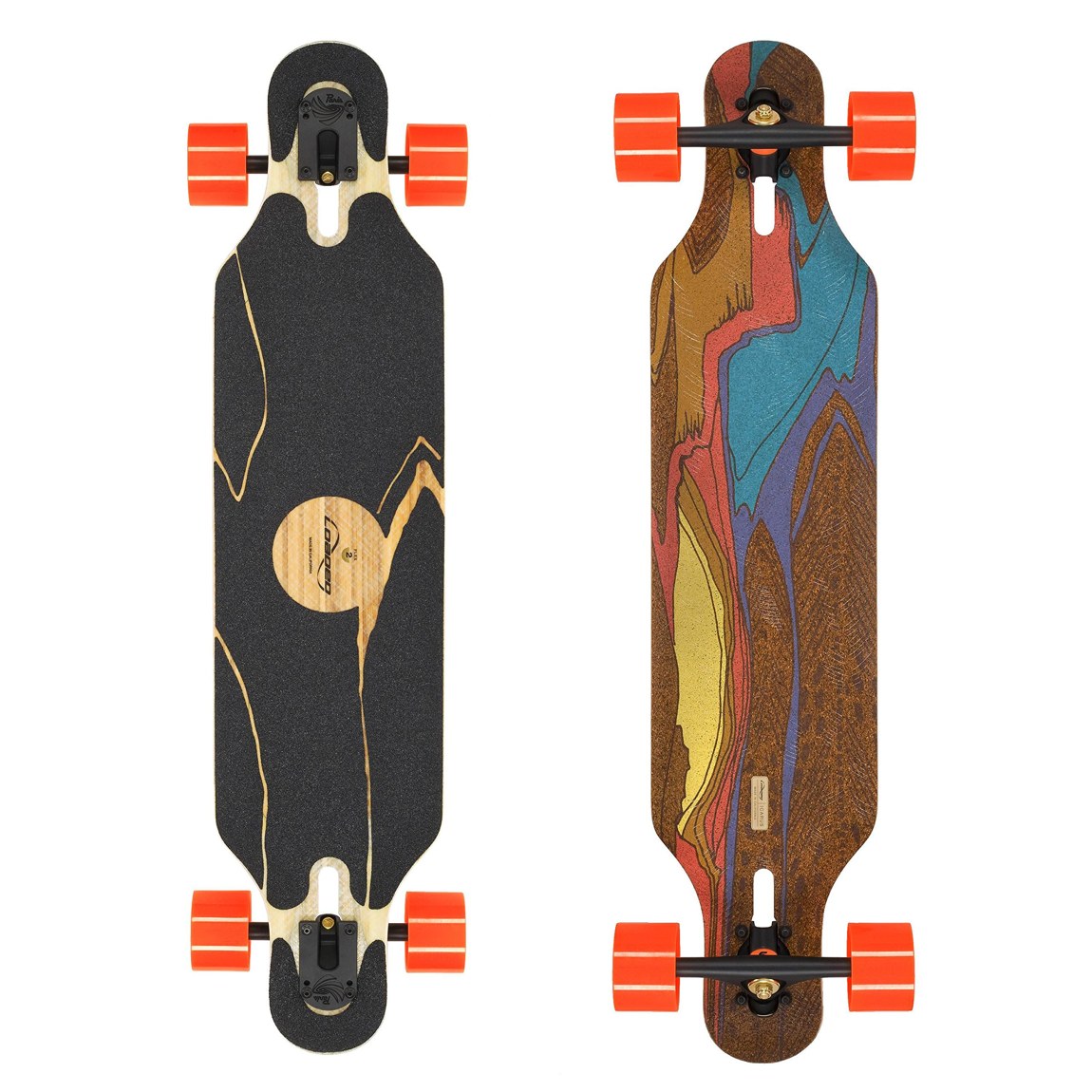 PRODUCT DETAILS Loaded Boards Icarus Flex 1 ロングボード コンプリート スケートボード 38.4インチ 8.6インチ 80mmウィール【商品仕様】・ 種別：ロングボード（コンプリート）・ デッキ長：38.4インチ（約97.5cm）・ デッキ幅：8.6インチ（約21.8cm）・ ホイールベース：28.25インチ（約71.7cm）・ 素材：垂直積層竹、ファイバーグラス、コルク（底部）・ トラック：Paris 180mm 50°・ ウィール：Orangatang 80mm 80a Kegels・ ベアリング：Loaded Jehu V2・ ブッシュ：Orangatang Nipples（ソフト/オレンジ）・ フレックス：Flex 1（推奨体重：約77kg〜113kg以上）【特徴】・ ドロップスルー構造により重心を低く設計しており、安定したプッシュと走行が可能です。・ 竹とファイバーグラスを組み合わせた構造により、軽量かつ高い反発力を持つ柔軟な乗り心地を実現しています。・ デッキ底部にコルク層を採用し、路面からの振動を抑える設計になっています。・ 80mmの大型ウィールとフレア状のホイールウェルにより、深いターン時のウィールバイトを軽減します。・ 前後の小さなキックにより、市街地での段差回避やフリースタイルのトリックにも対応します。【ご注意】・ 海外並行輸入品のため、付属の説明書がある場合は英語表記となります。 ■ 商品について 海外輸入品（説明書は英語表記の場合あり） ■ ご注意 ・掲載画像は実物に近い色味になるよう調整しておりますが、ご利用の環境により差異が生じる場合があります。・複数店舗で在庫を共有しているため、ご注文後に在庫切れとなる場合がございます。 ■ 納期について お届けの目安を必ずご確認ください。 海外正規ルート仕入れ品 海外ブランド ▼ 海外正規ブランド店 正規代理店 ▼ 当 店 ※本商品は並行輸入品です 製造元は正規品と同一のブランド・メーカーです。当店では海外正規ルートより仕入れた商品を取り扱っております。流通ルートが異なるのみで、商品自体に違いはございません。 ── 当店の商品について ── 正規品のみ取り扱い 海外正規店・正規代理店から商品を直接仕入れ、国内に輸入して販売しております。 日本未入荷・海外限定モデルも多数 日本未入荷・海外限定モデルも多数取り扱っております。サイズ・カラー違いや海外限定で販売された製品など、日本では手に入りにくいアイテムをお届けいたします。 お求めやすい価格の理由 海外市場での価格差や流通ルートの違いにより、国内販売価格よりお求めやすくなっております。品質はそのままに、よりお手頃な価格でお届けいたします。 安心保証 ご使用前に万が一、製品に不具合がございました場合は、交換または商品代金のご返金にて対応させていただきます。商品到着後5日以内にご連絡ください。 ご注意 海外からの輸入品となります。海外輸送のため、外箱に軽微なスレ等がある場合がございますが、商品本体には影響ございません。 ※在庫状況は仕入先の在庫情報をもとに出来る限り正確に表示しておりますが、取寄せ商品のため、タイミングによりご注文後に欠品・キャンセルとなる場合がございます。 お探しの商品がございましたら、お気軽にご相談ください。
