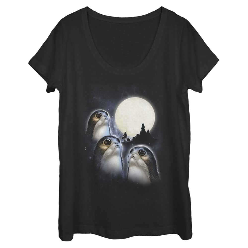 スターウォーズ 最後のジェダイ Star Wars: The Last Jedi ポーグ Porgs ハウリング デザイン レディース Tシャツ 半袖 ブラック【商品情報】・ ブランド: スター・ウォーズ 公式ライセンス・ デザイン: ポーグ Porgs ハウリングデザイン・ アイテム種別: レディース Tシャツ (半袖)・ カラー: ブラック・ 素材: 綿100％【特徴】・ 映画『スター・ウォーズ/最後のジェダイ』に登場する人気キャラクター、ポーグ(Porgs)をモチーフにした公式ライセンスTシャツです。・ 白いポーグたちが声を上げている印象的なグラフィックと、スター・ウォーズのロゴが組み合わされたデザインです。・ コットン100％の素材を使用しており、柔らかく快適な着心地です。・ カジュアルな普段着として、または作品ファンのためのコレクションアイテムとして幅広く着用いただけます。■ サイズ表（着用者の身体サイズ目安・1インチ=約2.54cm換算）※海外(米国)規格です。ゆとりを含むため普段のサイズより1つ下を選ぶ方もいます。【レディース】サイズバストウエストXS84〜86cm64〜66cmS89〜91cm69〜71cmM94〜97cm74〜76cmL99〜104cm79〜84cmXL107〜112cm86〜91cmXXL(2XL)114〜122cm94〜102cm※モニター環境により色味が実物と異なる場合があります。海外倉庫からの入荷のためお届けまでお時間をいただきます。