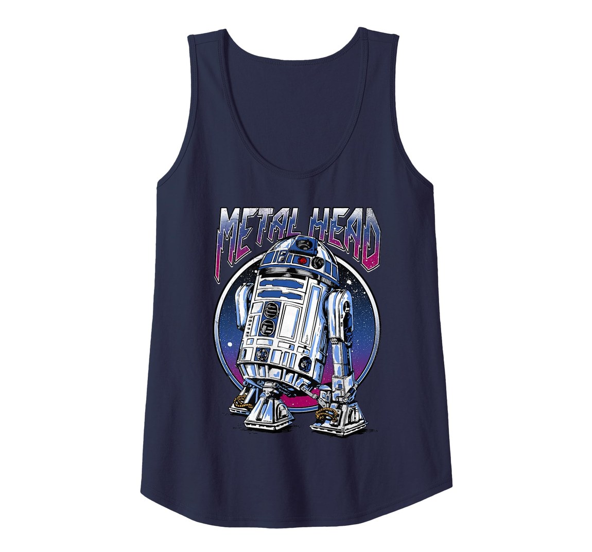 スター・ウォーズ R2-D2 メタルヘッド 円形ポートレート タンクトップ レディース Star Wars R2-D2 Metal Head Circle Portrait Tank Top