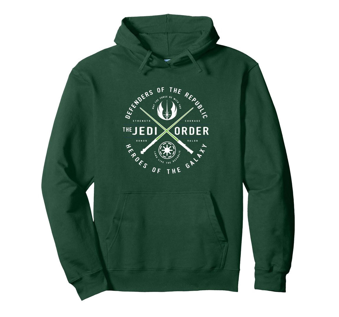 スターウォーズ ジェダイ・オーダー The Jedi Order 共和国の守護者 ライトセーバー 共和国エンブレム グラフィック パーカー スウェット 長袖 ユニセックス